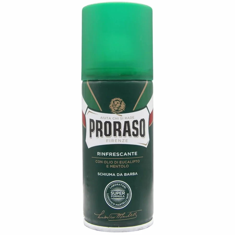 SCHIUMA DA BARBA RINFRESCANTE con olio di eucalipto e mentolo, 100ml, 2 Unità