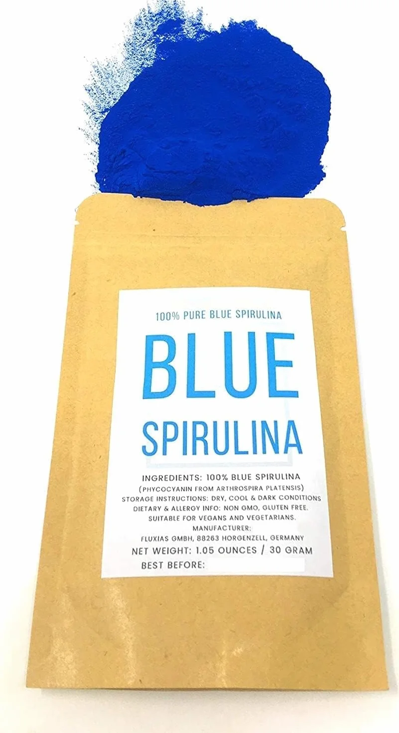 Spirulina Blu Pura Al 100% Ficocianina Colorante Alimentare Blu Intenso Arthrospira Platensis