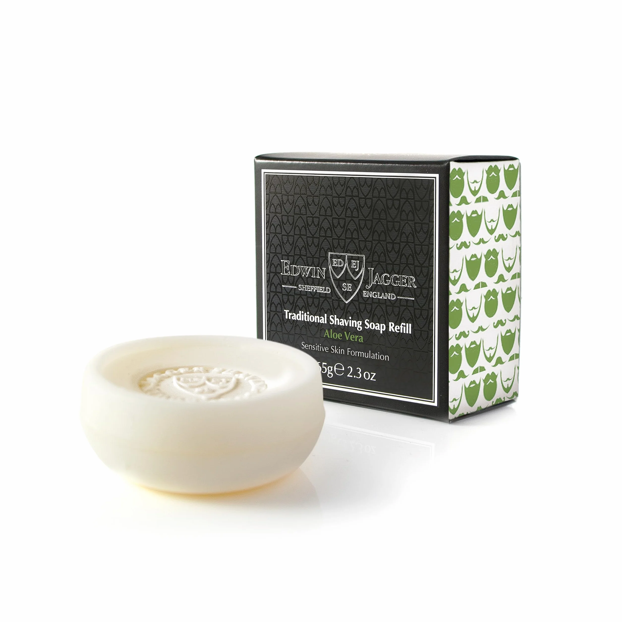 Edwin Jagger SSAV Aloe Vera 99,9% Naturale Sapone da barba tradizionale 65g Ricarica…