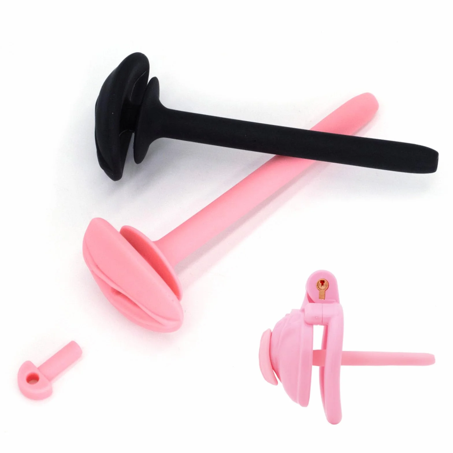 Gabbia Per Pene in Silicone Da 6 Mm Plug Per Pene Con Design Anti-sissy Dilatatore Uretrale Catetere Giocattolo Sessuale Estremo Per Uomini (Pink)