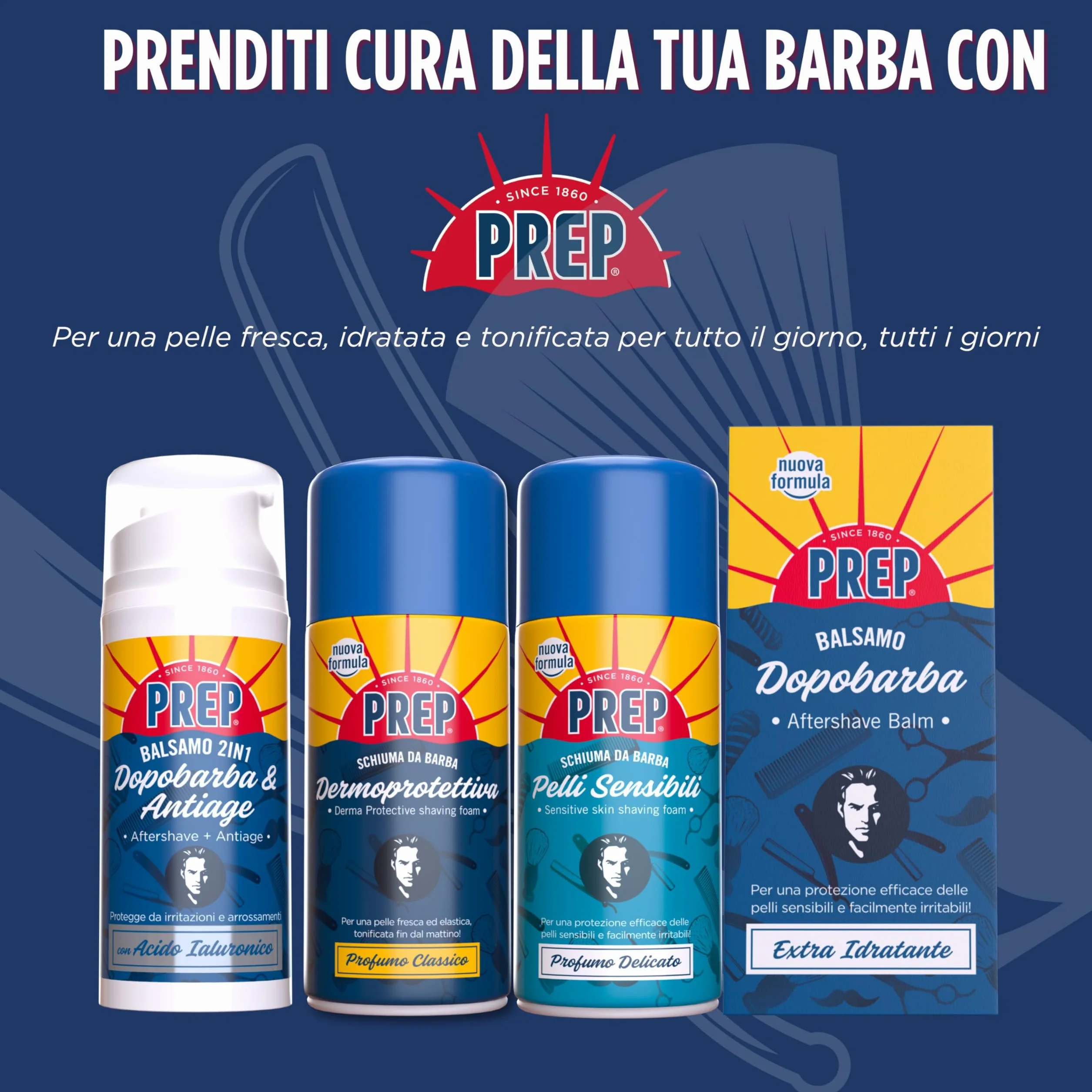 Schiuma da Barba Dermoprotettiva 2x50ml, Rasatura Facile e Perfetta