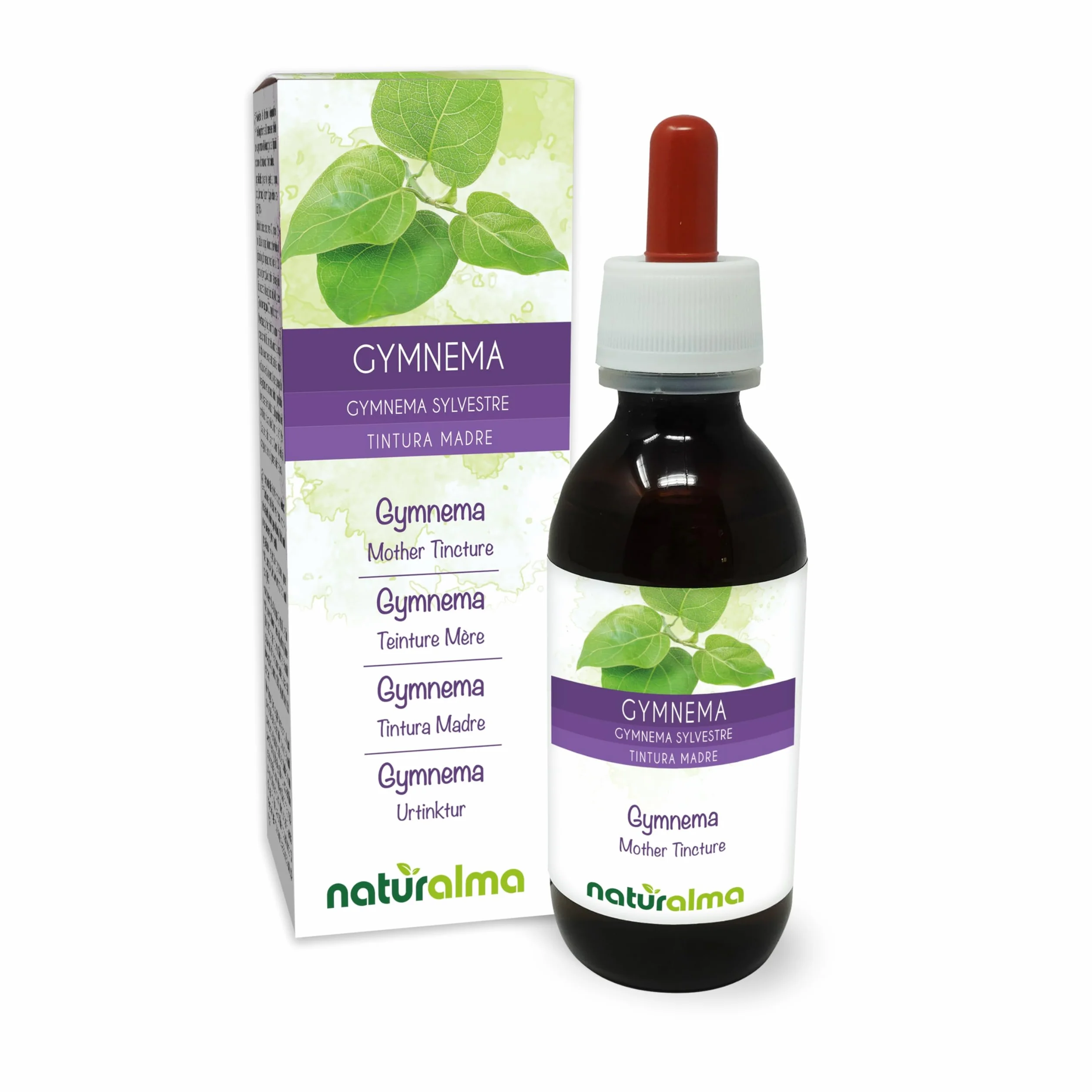 Gymnema sylvestre Tintura Madre analcoolica Naturalma Estratto liquido gocce 120 ml Integratore alimentare Vegano