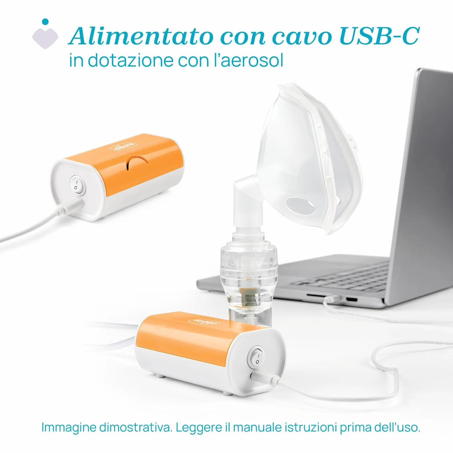 Chicco Nebulizzatore a Micropistone Portatile Silenzioso per Bambini e Adulti