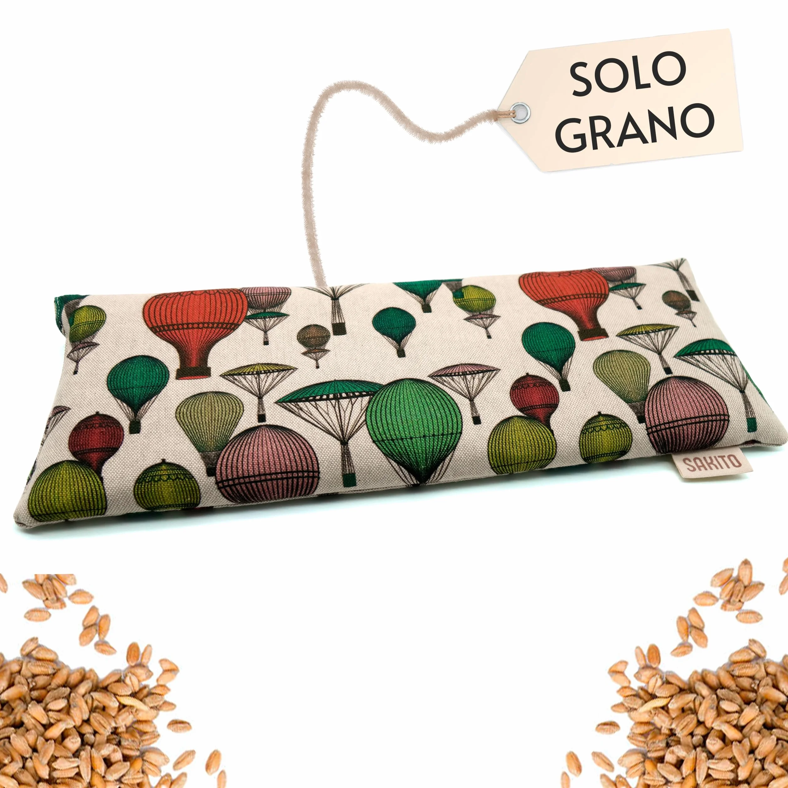 Cuscino Riscaldabile Inodore (35x12 cm) - Termico Microonde - Borsa Termica Con Semini Riscaldanti - Scaldino Con Semi di Grano Non Profumato