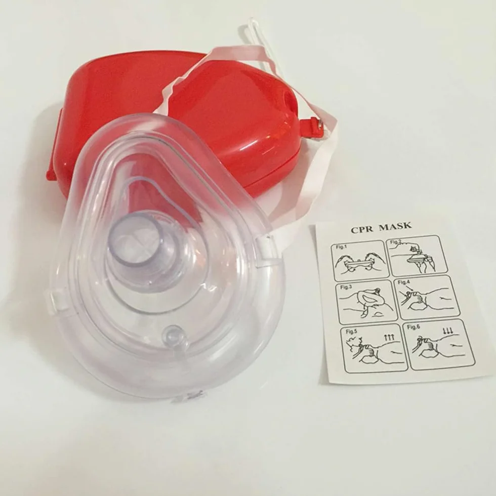 Maschera di salvataggio CPR tascabile con valvola unidirezionale per adulti e bambini