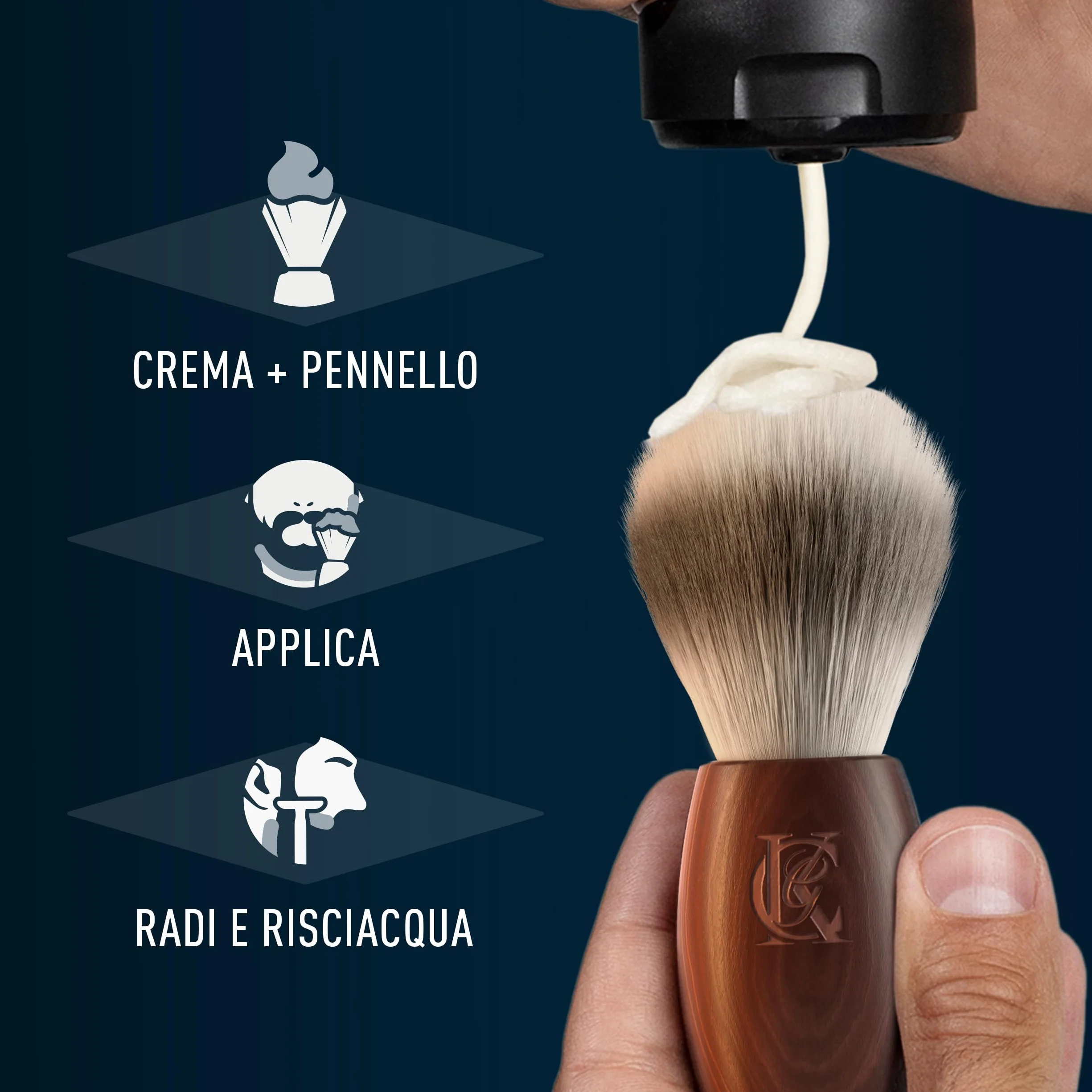King C. Gillette Pennello da Barba, Cura della Barba, con Fibre Morbide e Manico in Legno, Esperienza di Rasatura Professionale, Idea Regalo Uomo