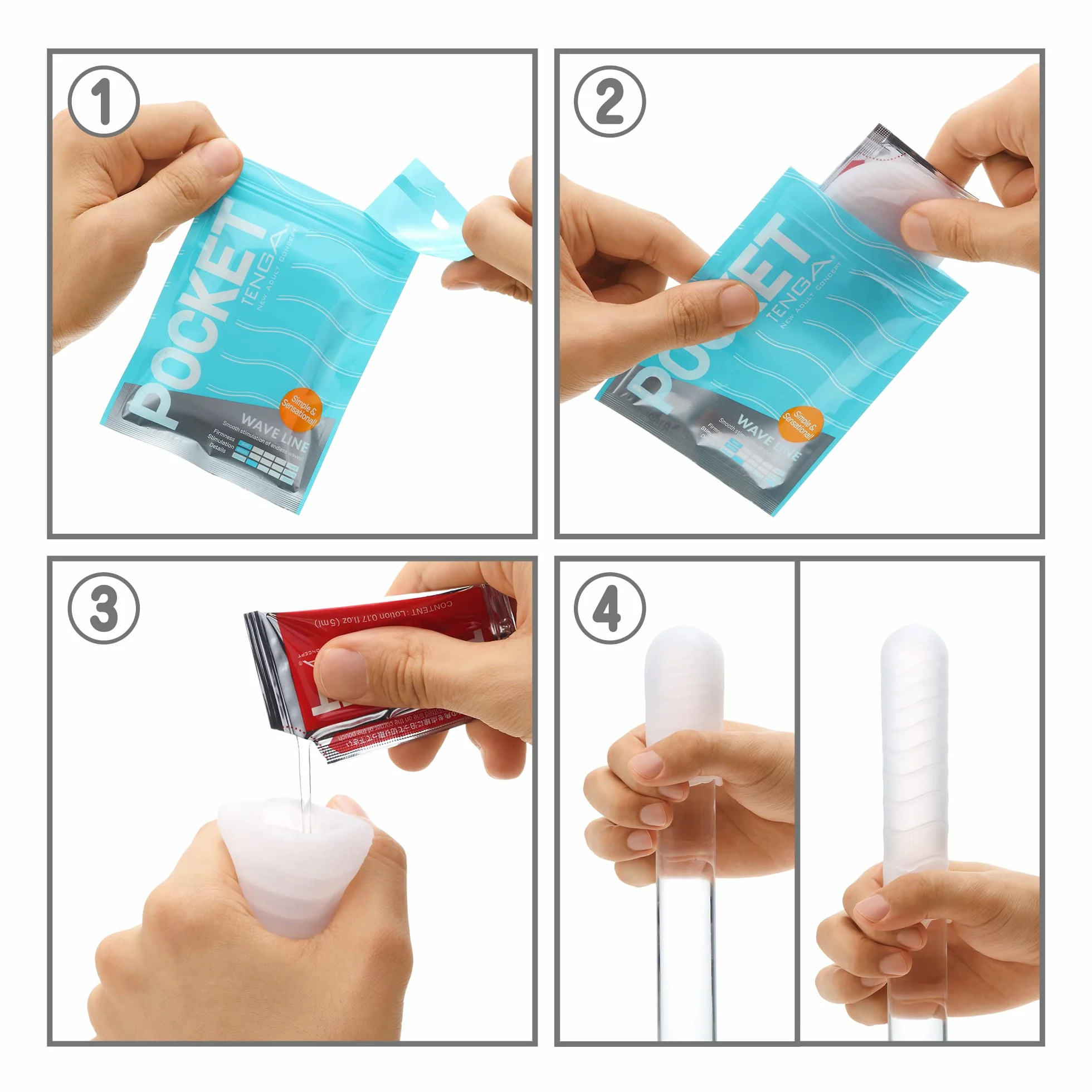 POCKET TENGA SERIES (WAVE LINE + CLICK BALL + BLOCK EDGE + HEXA-BRICK + CRYSTAL MIST + SPARK BEADS)
