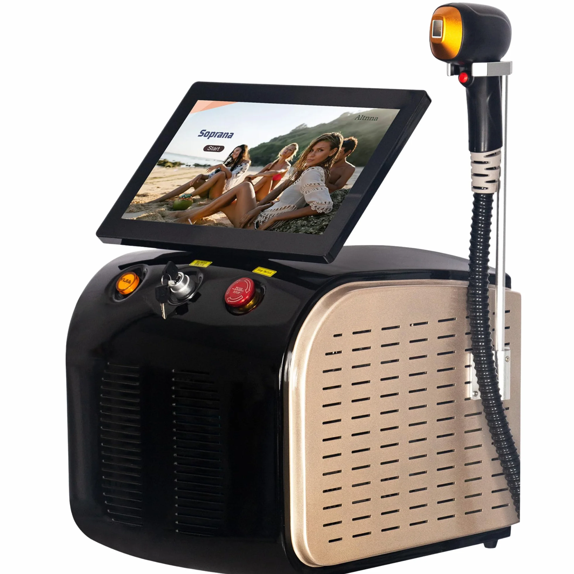 2026 Macchina professionale di depilazione del laser di titanio del ghiaccio 1064/755/808nm del diodo portatile