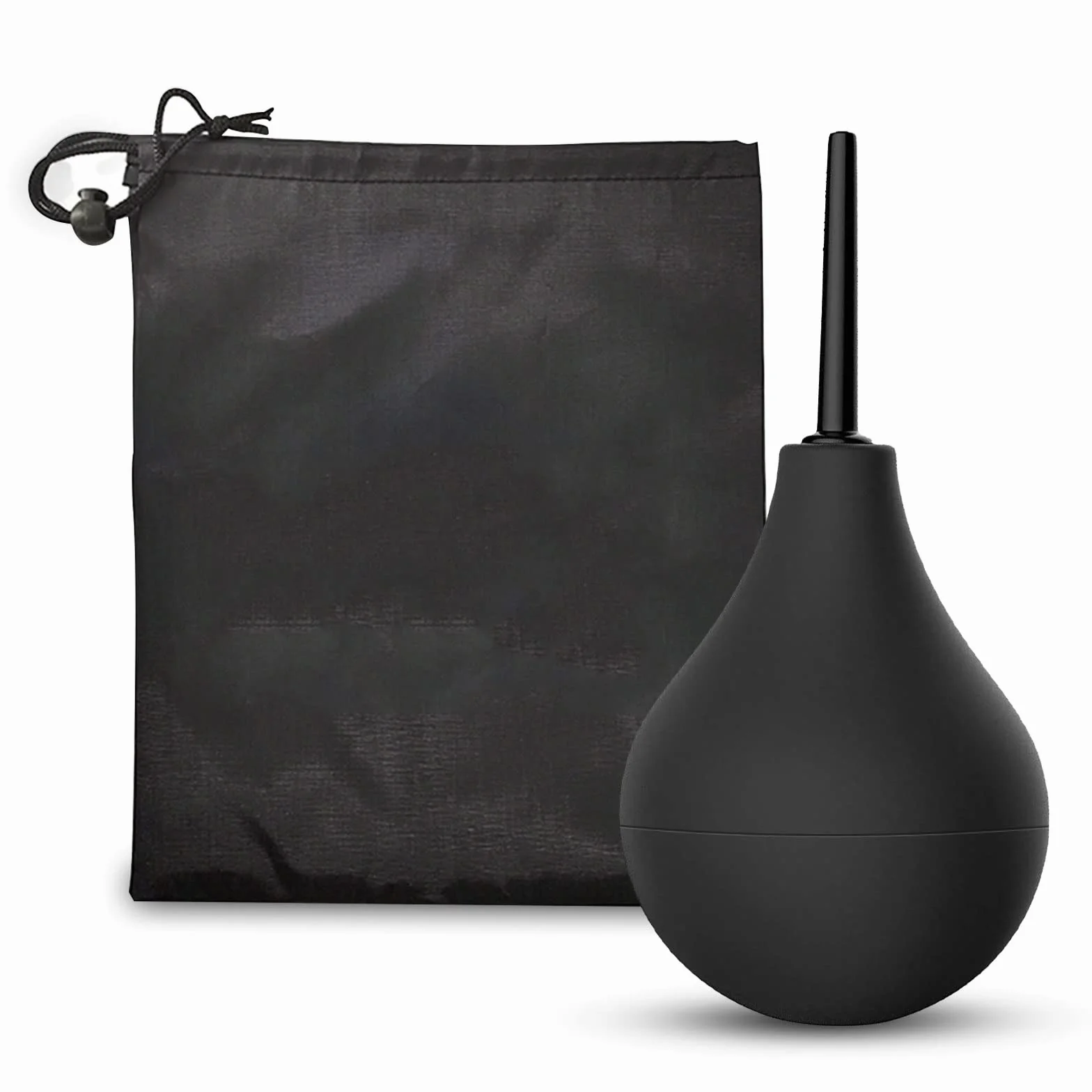 Doccia per clistere in silicone riutilizzabile 160 ml nero 15,5 x 7 cm
