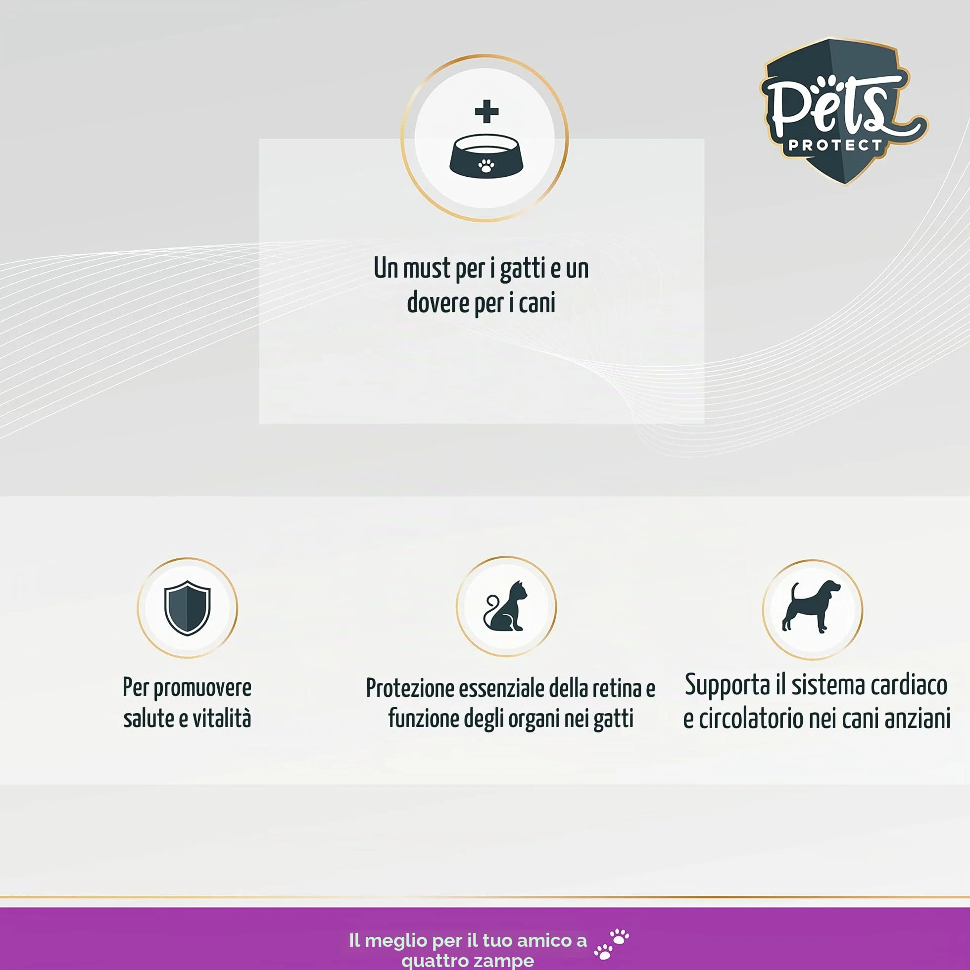 Pets PROTECT Taurine Powder 150 g per Cani e Gatti Supporta la Funzione Oculare e Cardiovascolare