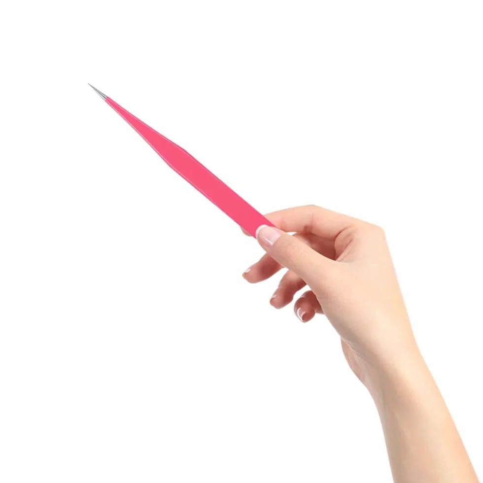 Pinzetta, 2 Pinzetta Extension Ciglia e 1 Pennello Ciglia, Kit Pinzetta per Ciglia, Pinzette Diritto e Curvo Tip Pinzette, Professionale Pinzette in Acciaio Inox, per Estensioni Ciglia, DIY