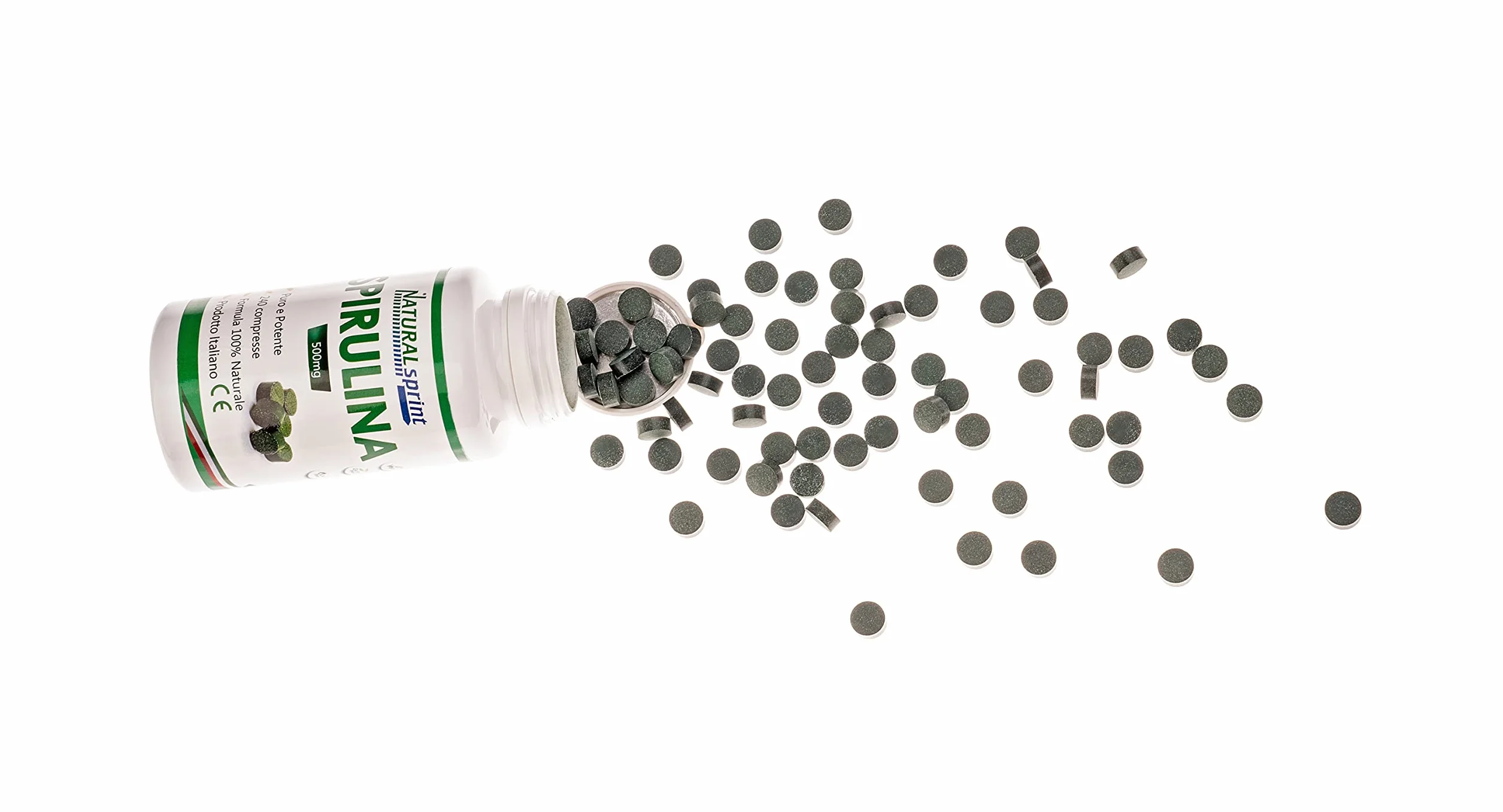 Alga Spirulina 240 compresse Vegan No Ogm Made in Italy integratore proteico vitamine del gruppo B
