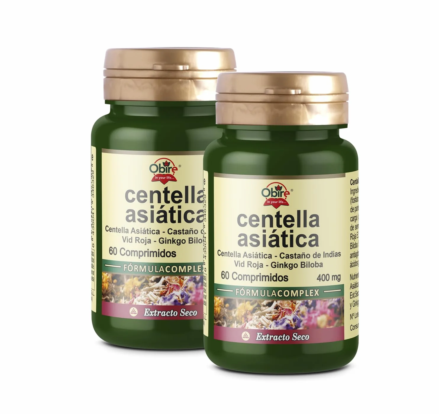 Centella asiatica 400 mg 60 compresse Pack 2 pezzi