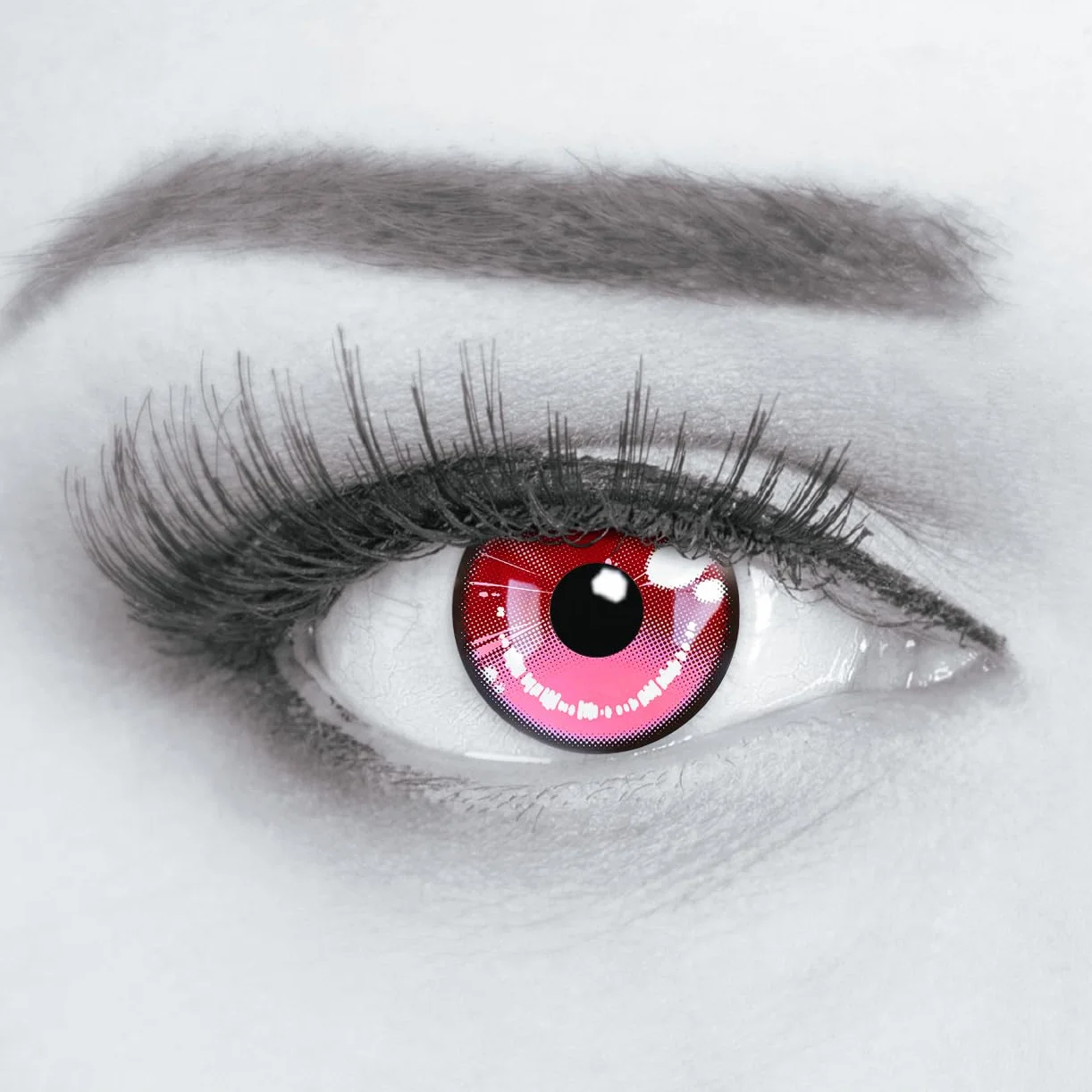 Meralens Lenti a Contatto Colorate 'Anime Arc 2 Pink' Cosplay Rosa senza Gradazione - 1 Coppia