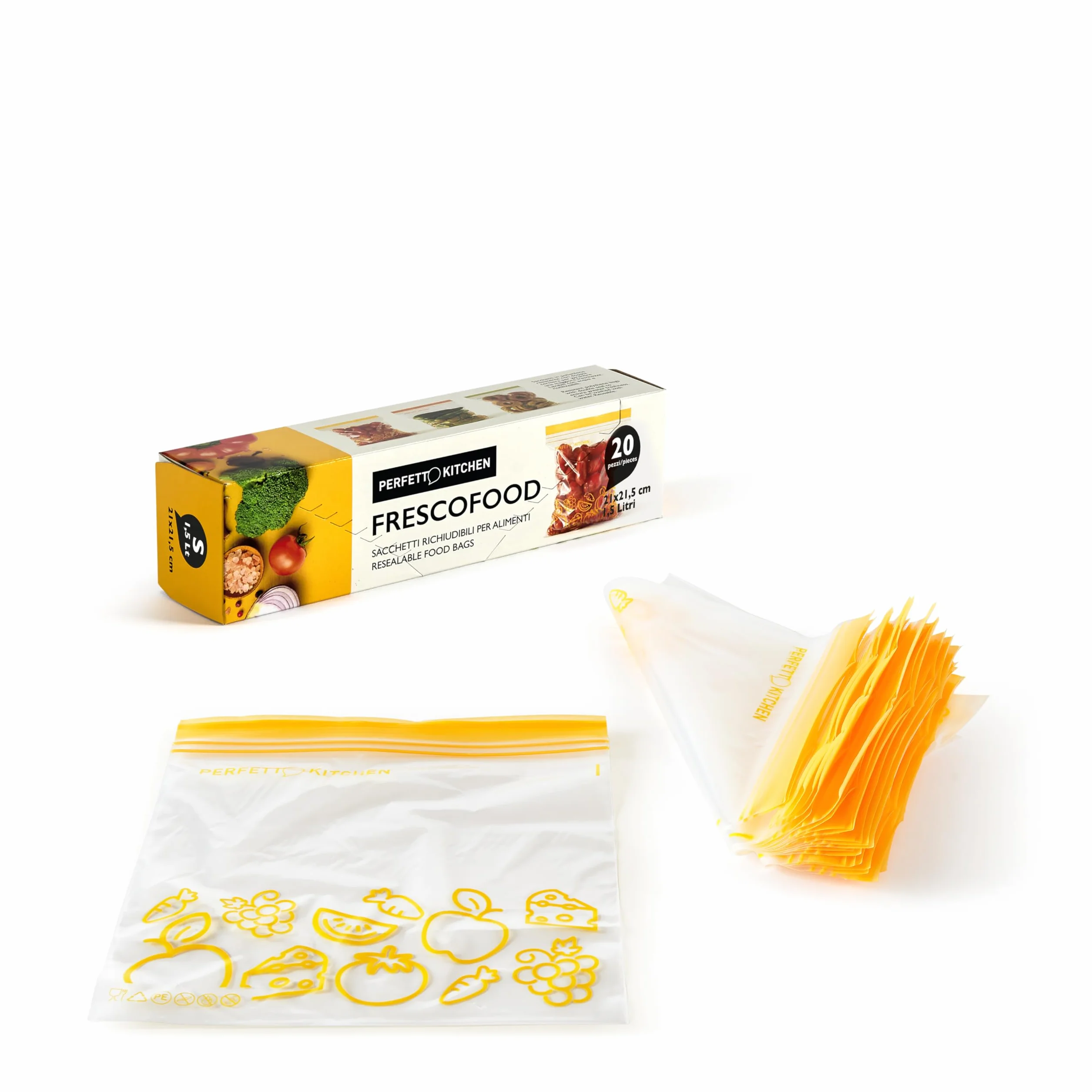 BUSTA FRIGO/CONGELATORE coll. Frescofood - conf. 20 pezzi - cm. 21xh.21,5 - S