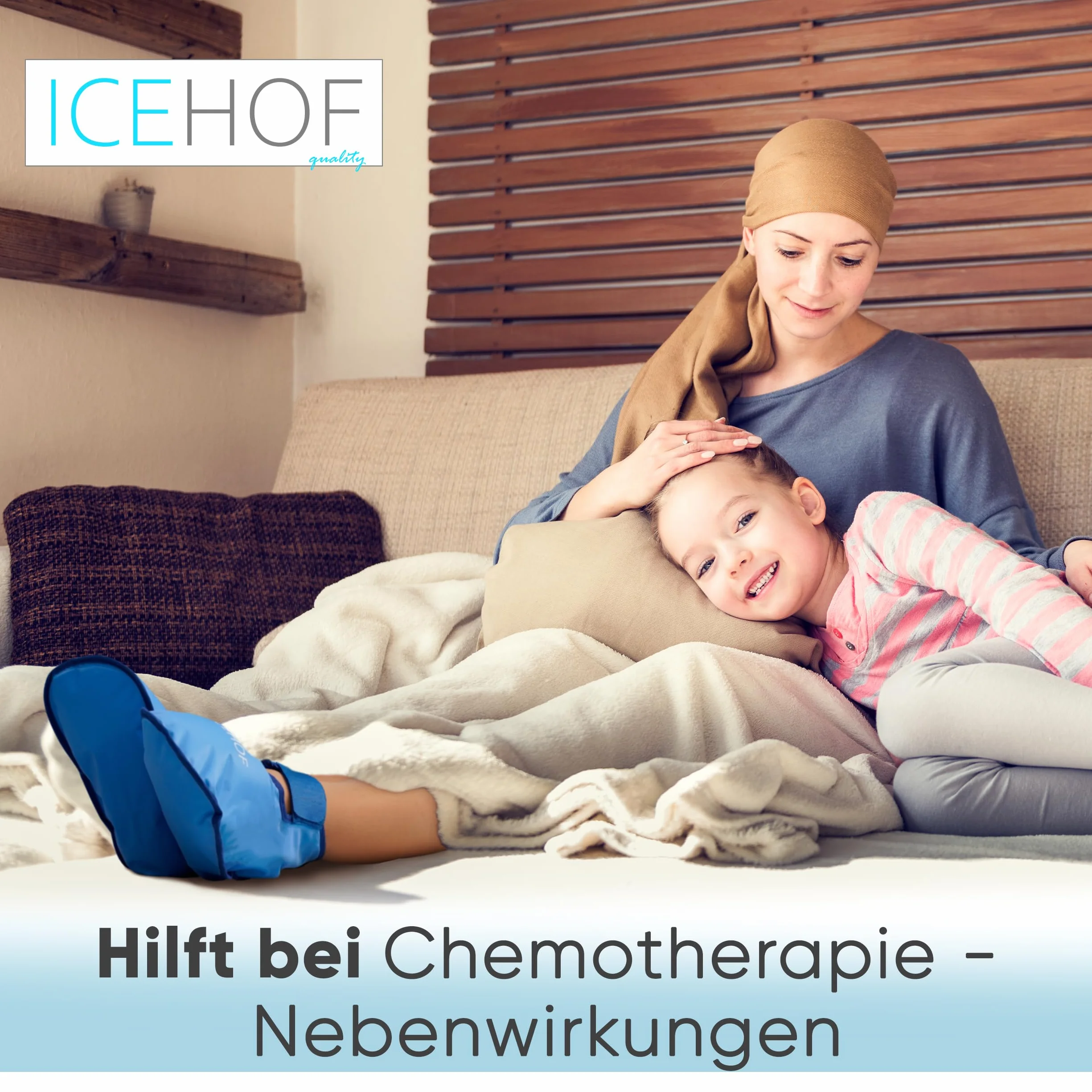 ICEHOF Scarpe refrigeranti + stivali – Tessuto delicato – Calze refrigeranti con gel terapia fredda per piedi piedi piedi per terapia chemioterapia reumatica – Taglia unica unisex