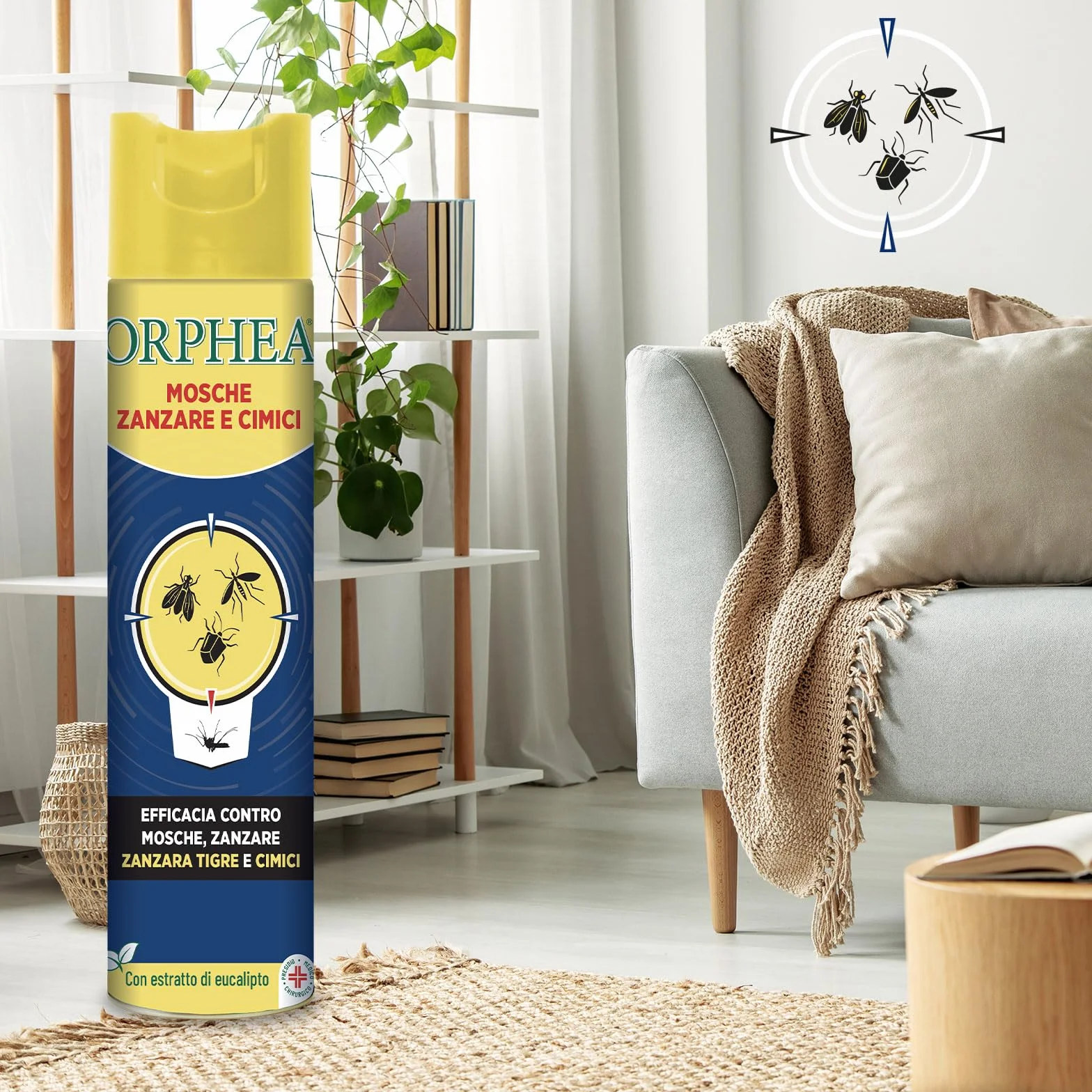 Orphea Spray contro Mosche, Zanzare e Cimici 400 ml