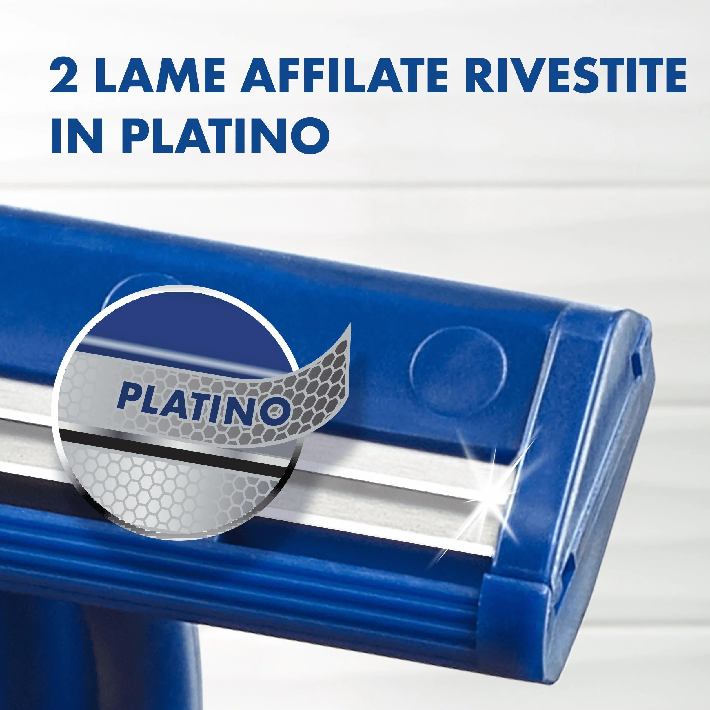Gillette BlueII Rasoi Da Uomo Usa E Getta Confezione Da 20, Rasoio A 2 Lame Con Testina Fissa