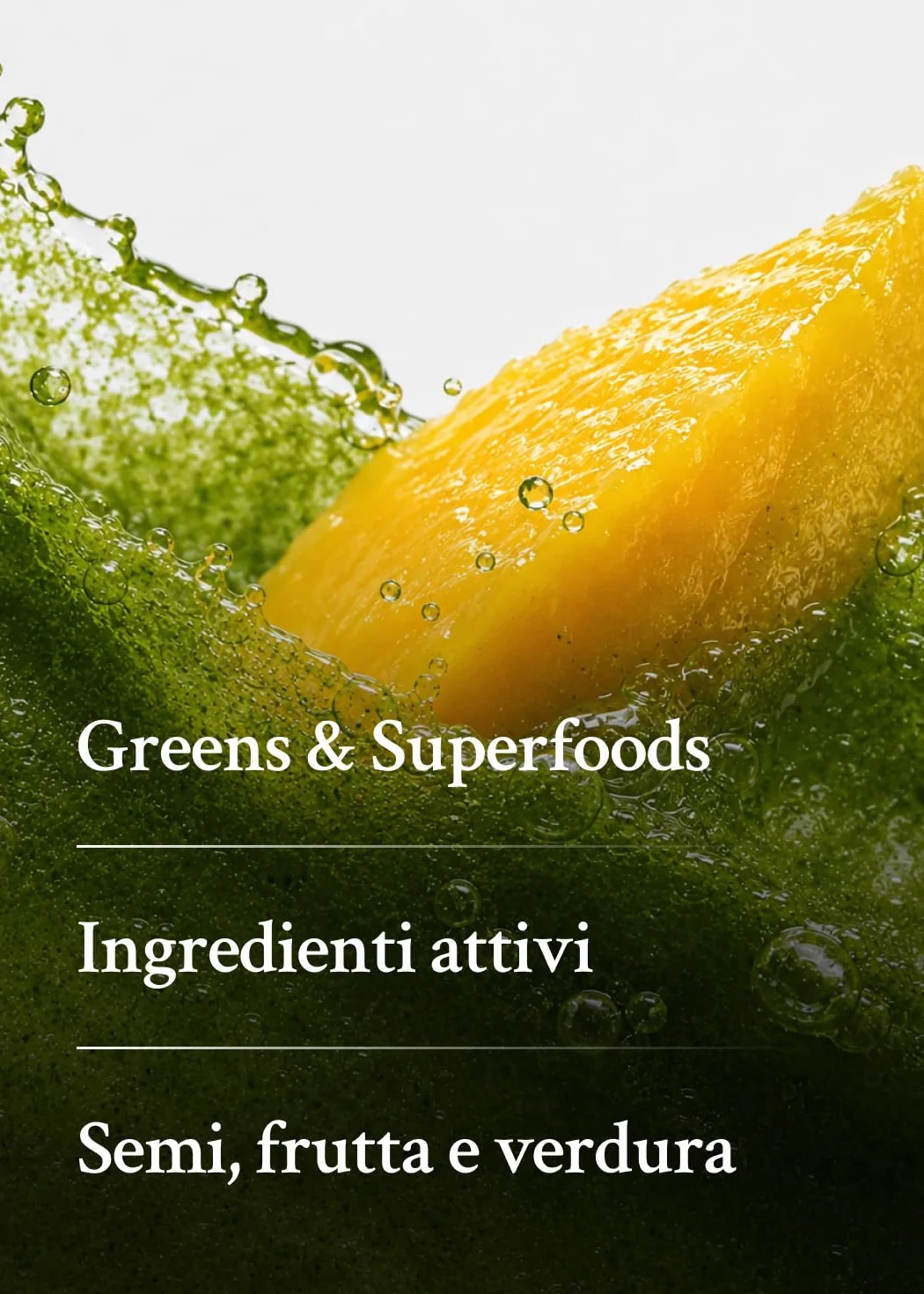 Intenson Green Formula Mango Super Greens Polvere Superfood Blend Chlorella Spirulina Ashwagandha OPC Moringa Senza Zucchero Bevanda Funzionale 300 g
