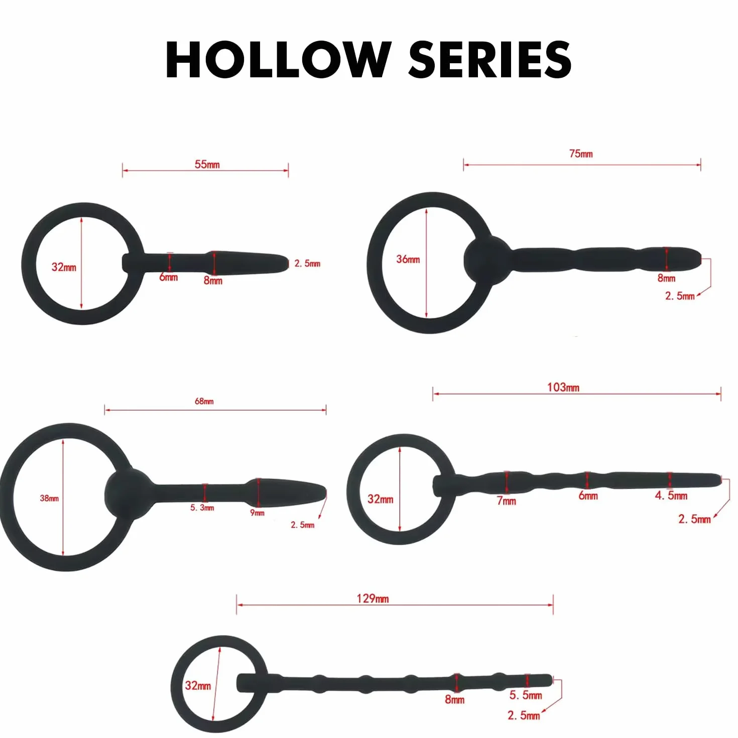 Maschio Silicone Penis Rod Ostruzione Uretrale Cock Espansione Spina Stimolazione Giocattolo Sessuale 8 Pezzi
