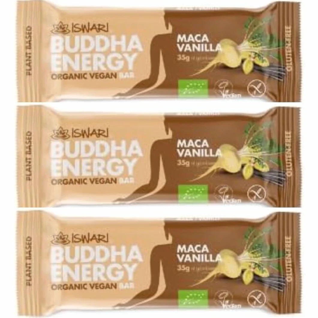 BARRETTE ENERGY 35 GR BIO VEGAN SENZA GLUTINE CON MACA E VANIGLIA