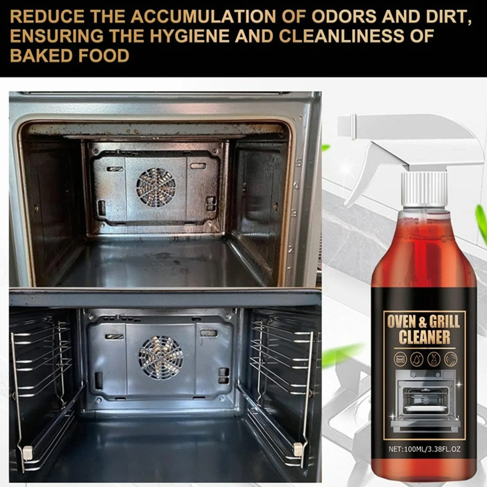 Detergente per forno e grill extra forte spray 1 pezzo acciaio inossidabile