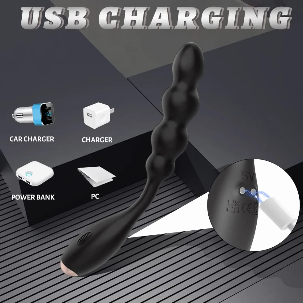 Màssaggiatòre Prǒstаtico Elettrico Wireless Portatile con Anèlli Pène, Plugs Pròstàté Màssaggiandò 9 Modalità di Màssàggio