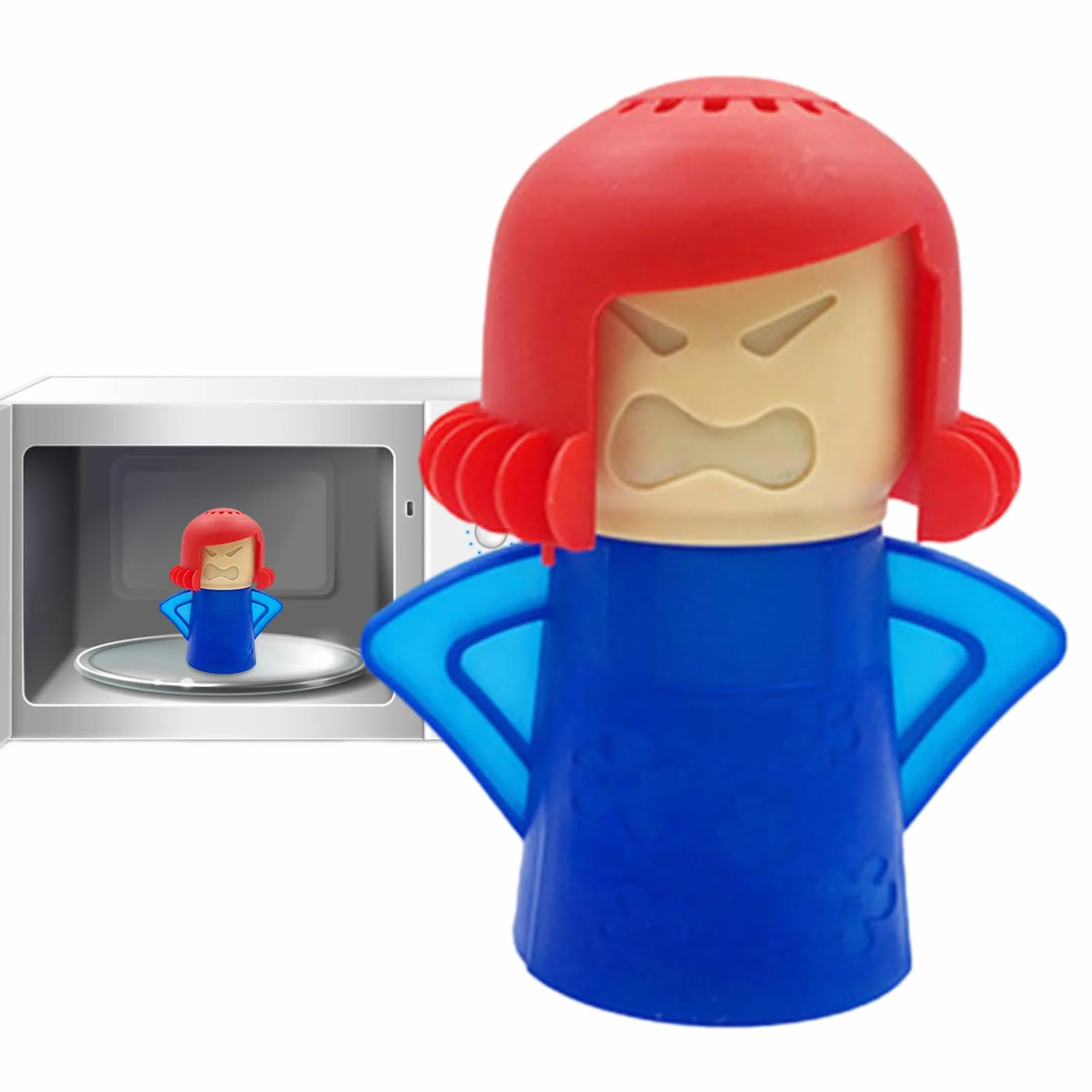 Detergente per microonde Angry Mom | Pulitore a vapore | Cartone animato Cool Fridge Odor Remover per casa, cucina e ufficio