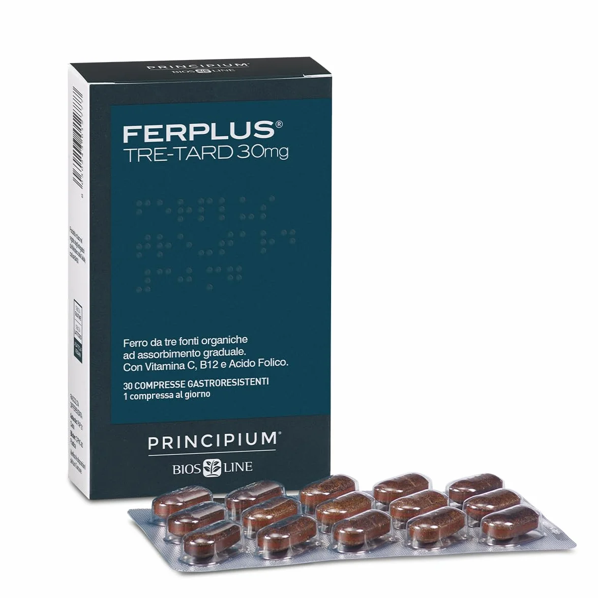 Bios Line Principium FerPlus Tre-Tard 30 Cps Gastroresistenti