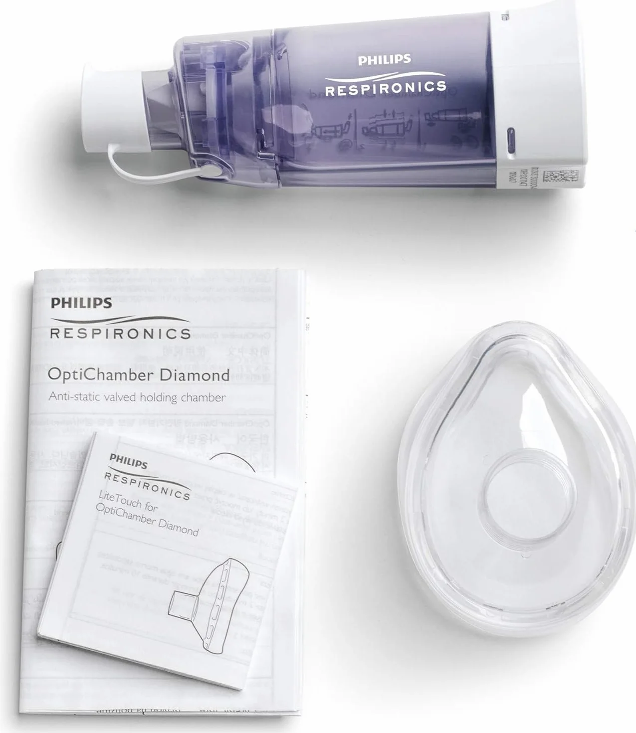 Philips OptiChamber Diamond Erogatore valvola antistatica maschera pediatrica media