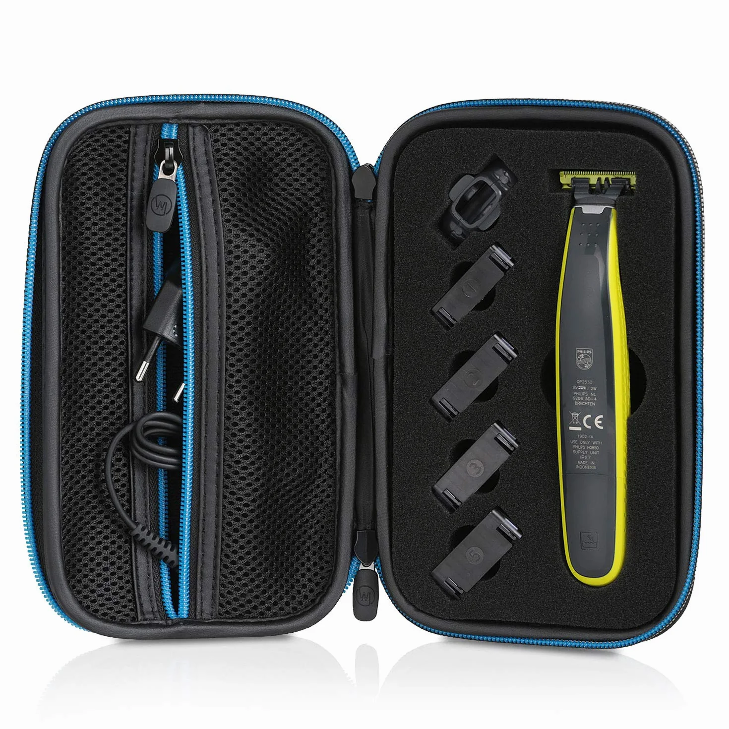 Wicked Chili Astuccio Compatibile con Phillips OneBlade - Custodia Protettiva per rasoi, Accessori e Lame di Ricambio, Trimmer - Borsa Protettiva da Viaggio Compatibile con OneBlade