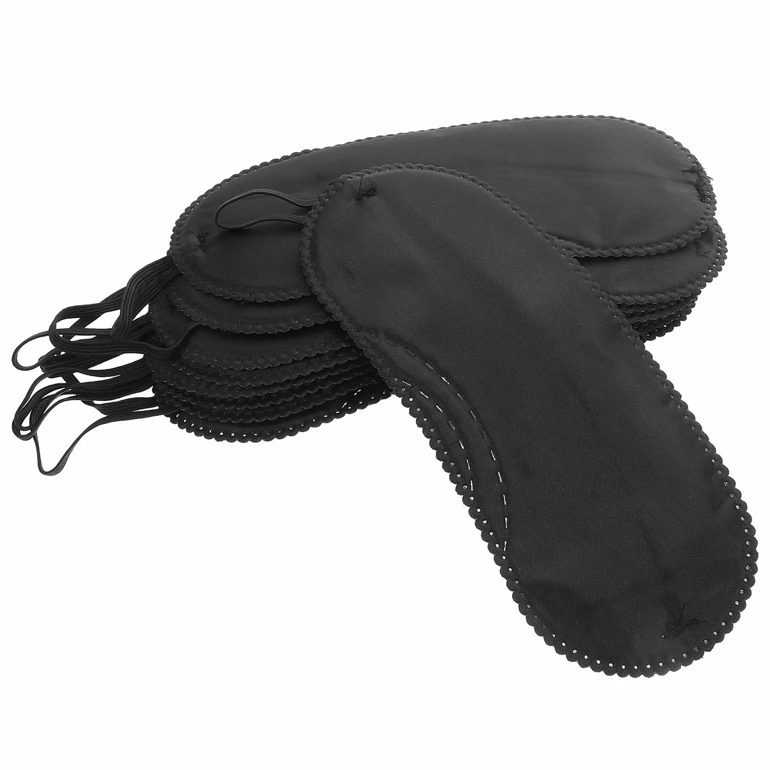 Cinturino Regolabile Maschera per Occhi 12 Pezzi Morbida Confortevole Nero