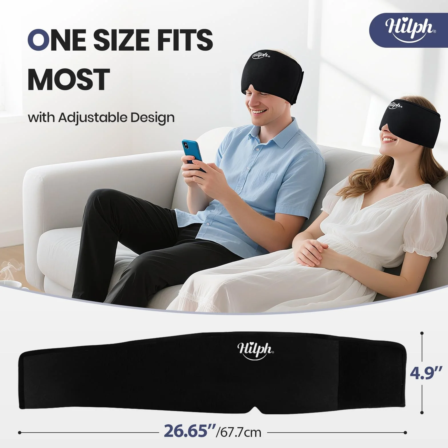 Hilph Migraine Berretto per emicrania maschera emicrania