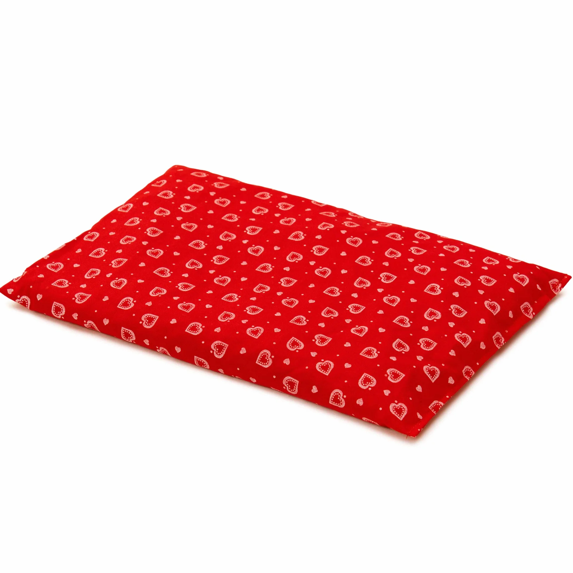 Cuscino termico - Semi di lino - Cuore rosso - 30x20cm - Terapia caldo e freddo