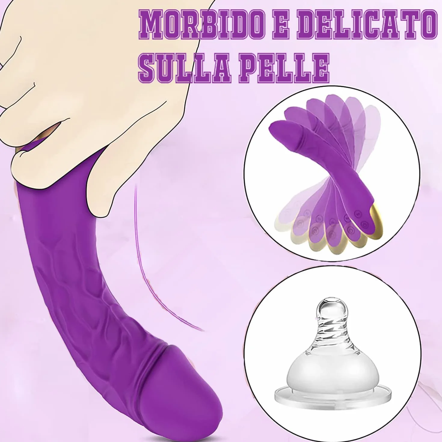 Massaggiatore Vibratoreper Donna Professionale Gr𝚊ndi 10 modalità Vibratoriper donne Sex Toys Vibratoreper donna clotoride Piccolo Sexytoysys coppia Succhia clotoride per donna ZDB02
