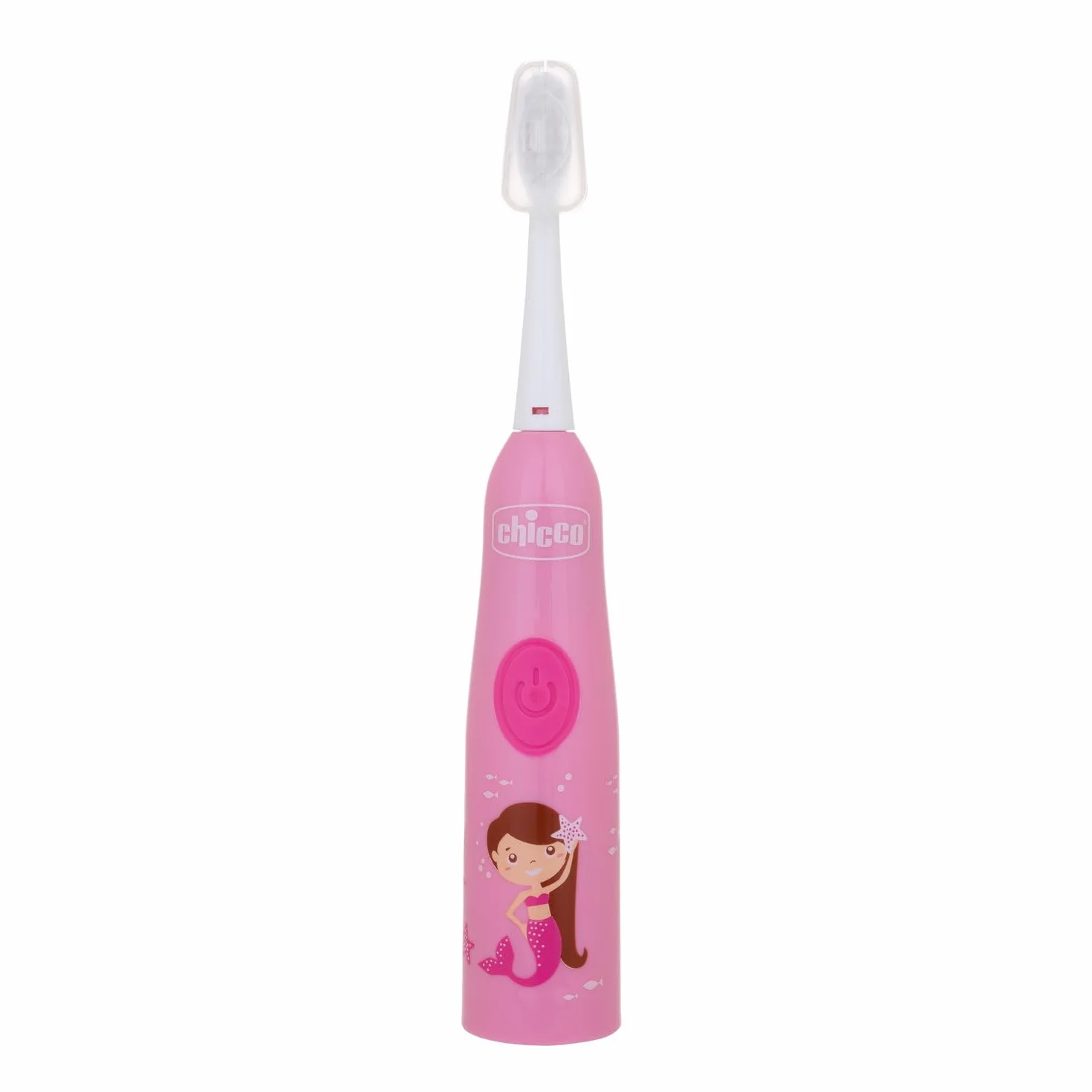 Chicco Spazzolino Elettrico Bambini, Setole Morbide, Delicato Sulle Gengive, Con Batterie Sostituibili E Testina Di Ricambio, Rosa, 3 Mesi+