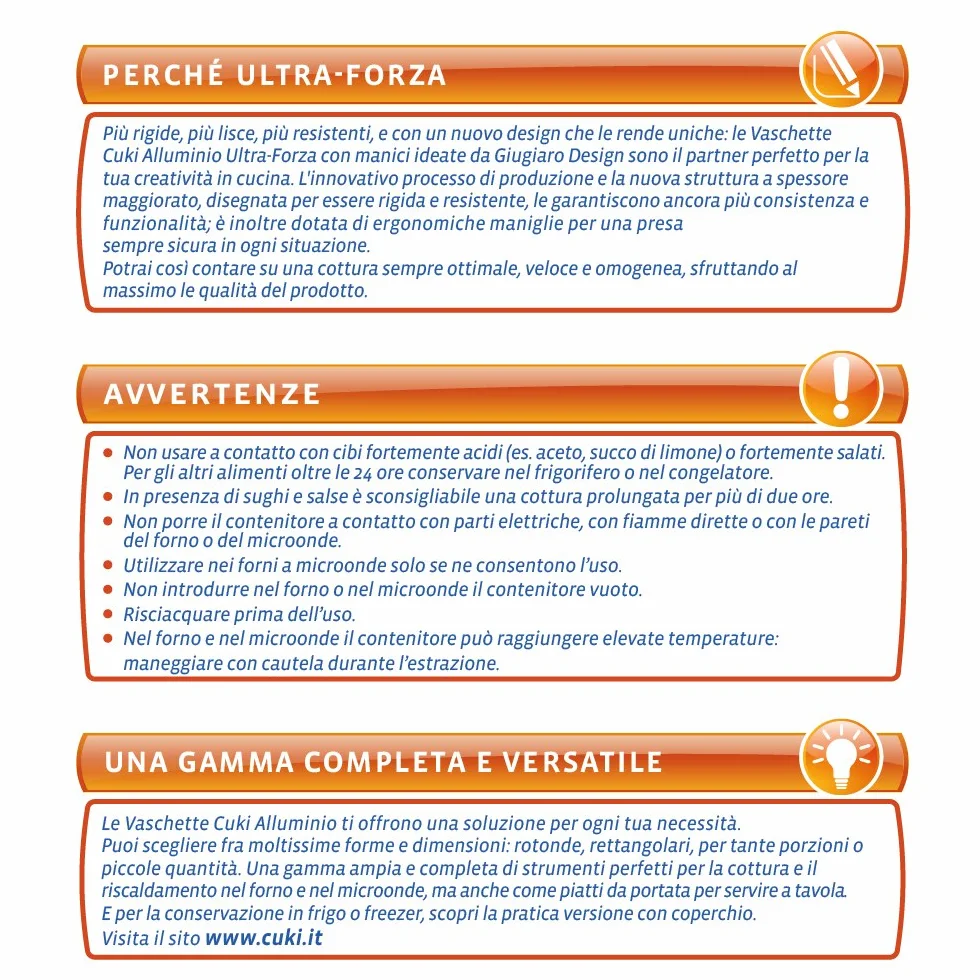 Cuki Vaschette Alluminio - Ultra Forza - 12 Porzioni - Rettangolari [Rs74G] - 6 Confezioni Da 2 Pezzi