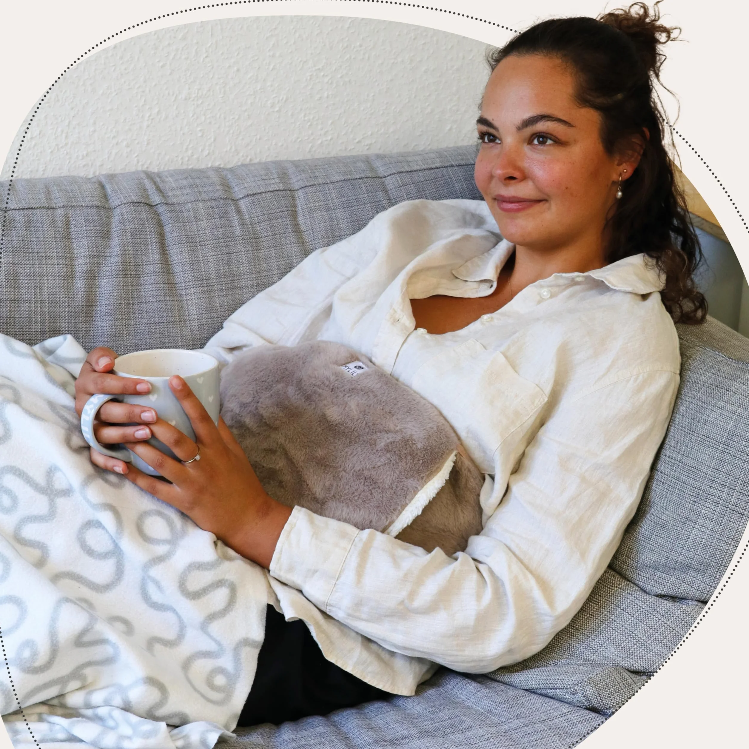 MYLILY | cintura per borsa dell'acqua calda mestruale | borsa acqua calda peluche | bottiglia di acqua calda | cintura scalda schiena e mestruazioni