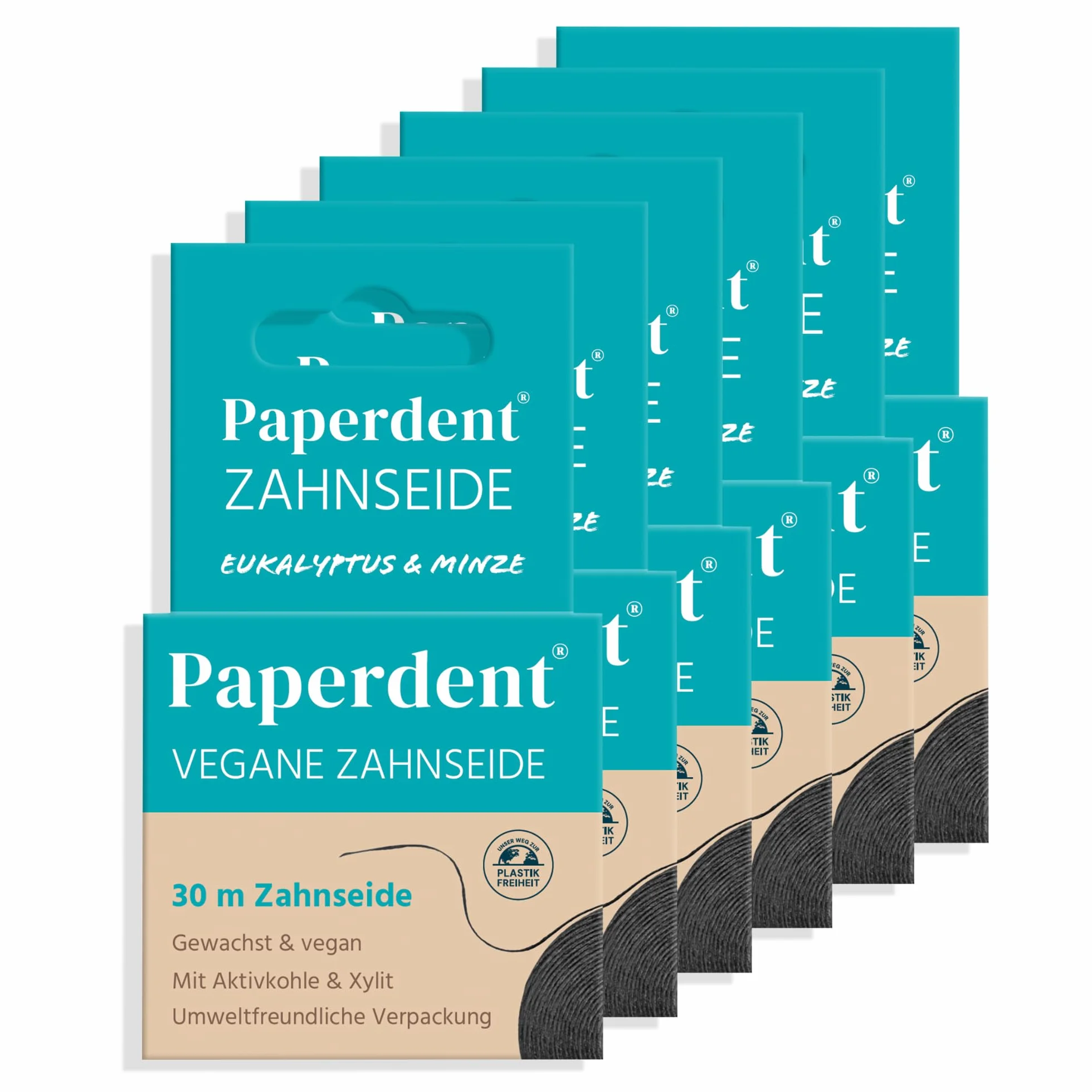 Filo interdentale – eucalipto menta, set da 6 pezzi