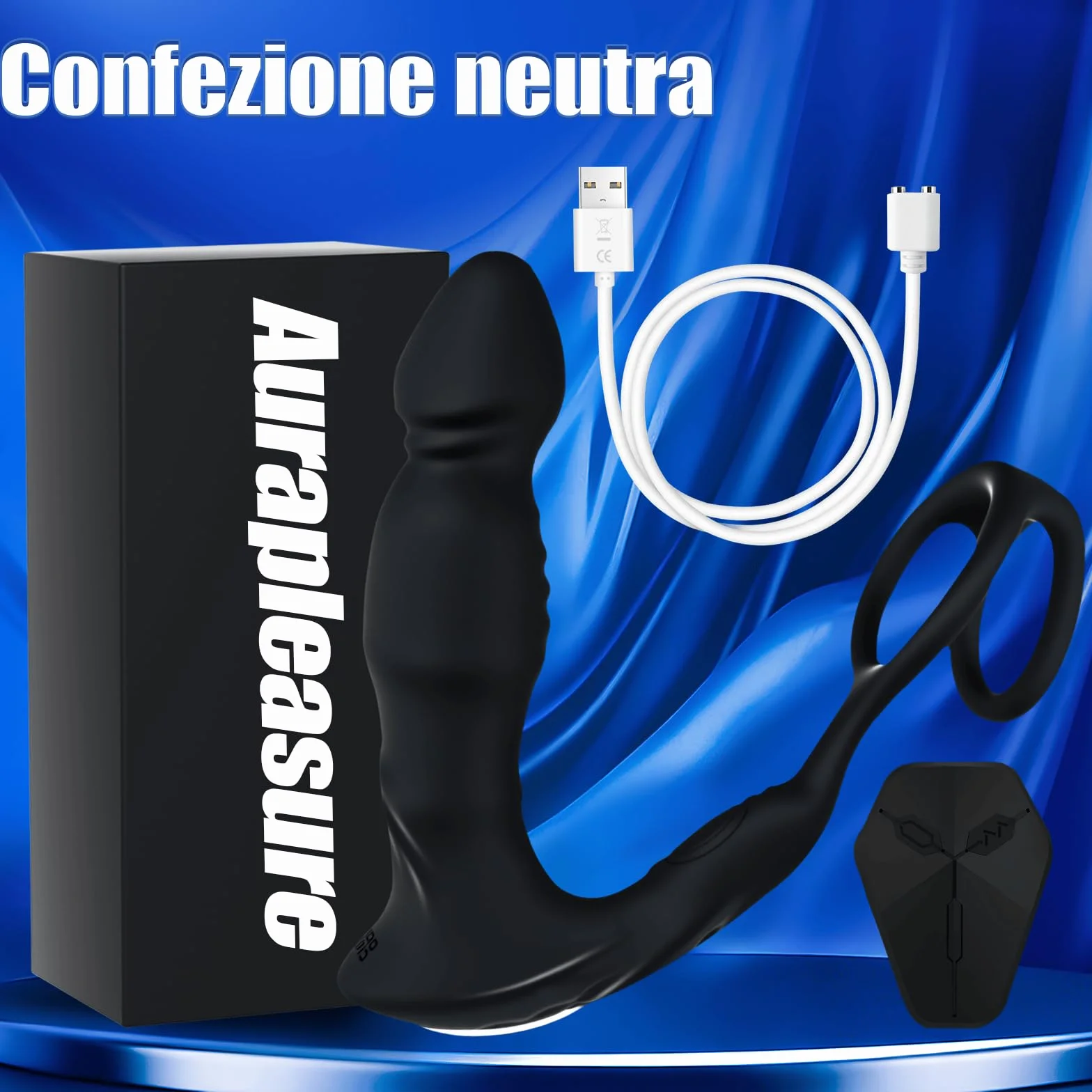 Vibratori Anali per Uomo Massaggiatore Prostatico con 9 Modalità Dildo Anale con Anello per Pene Stimolatore Prostata in Silicone Plug Anale Vibratore Uomo Coppie Sex Toys Dilatatore APP & Telecomando