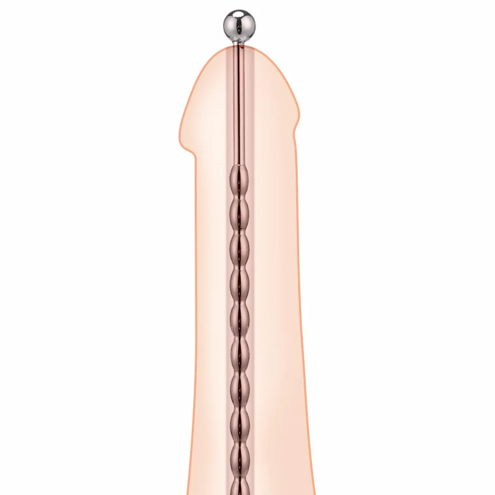 Roluck Plug uretrale in acciaio inox, perle per prostata, stimolare il pene dilatatore per uomini, masturbazione per principianti e professionisti (155 mm)