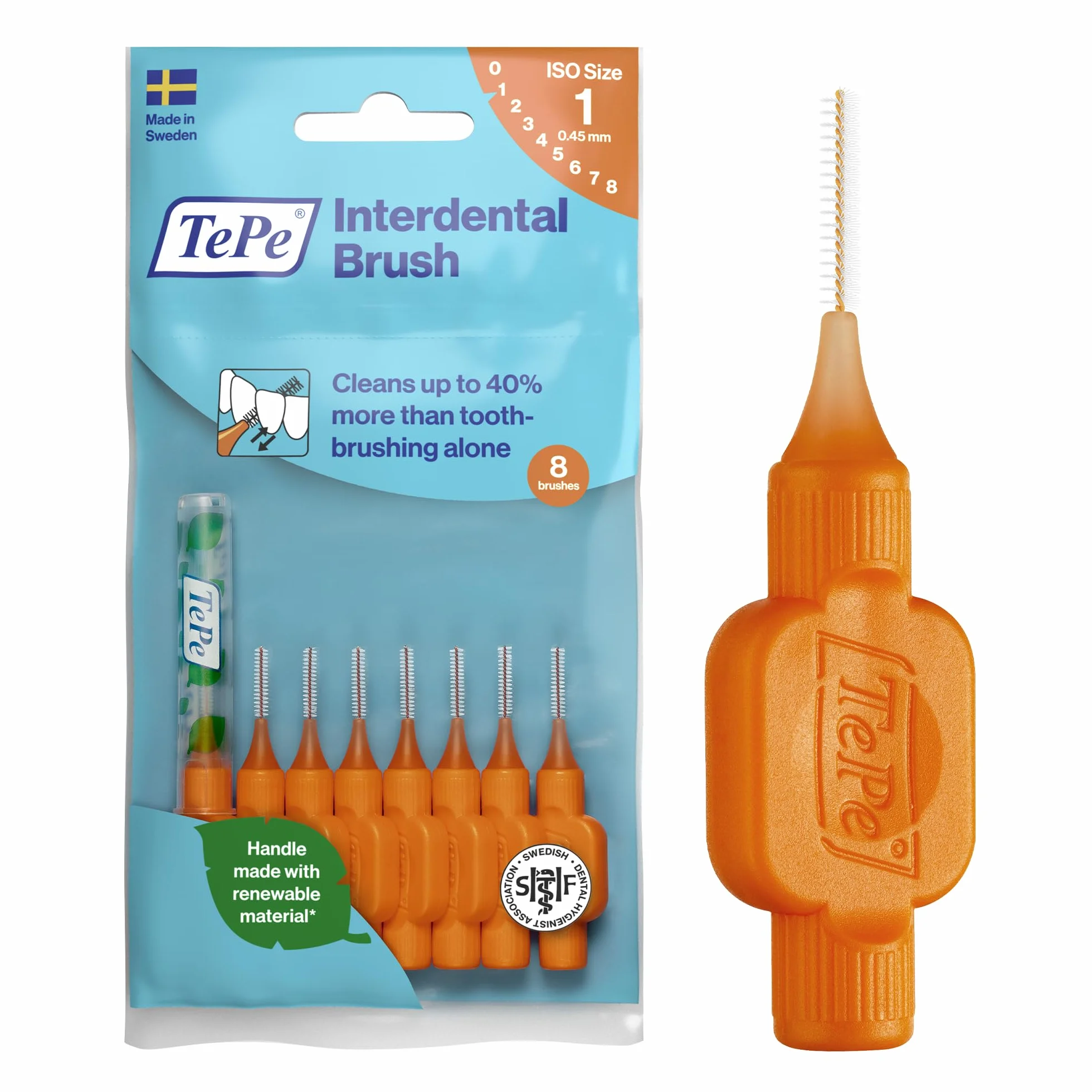 TePe Scovolino Original Arancione 0.45mm ISO 1 8pz
