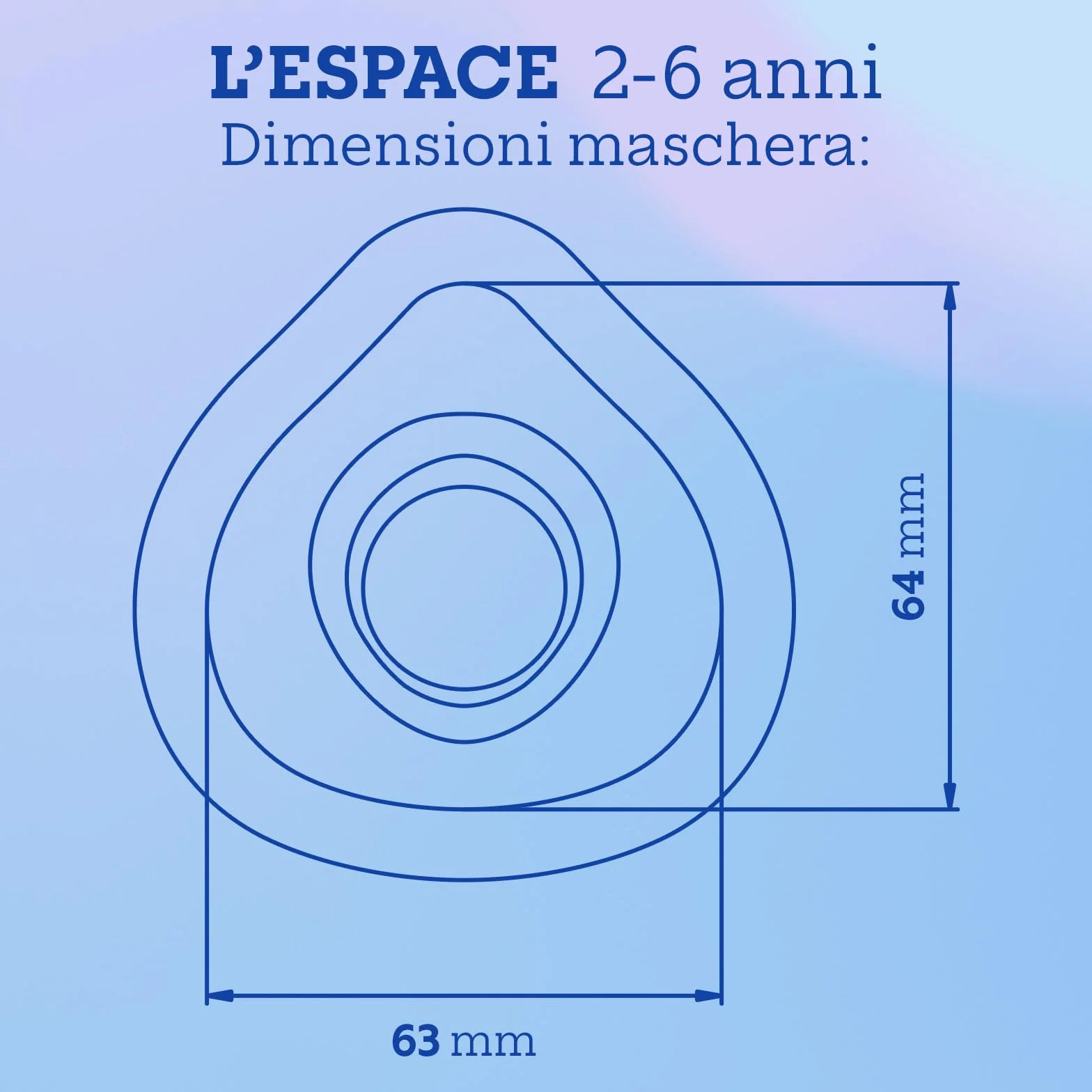 Air Liquide Healthcare, L'ESPACE, Camera Distanziatrice con Maschera Pediatrica, per Bambini dai 2 ai 6 Anni, Distanziatore per Inalatori, Adatto al Trattamento dell'Asma,Compatibilità Universale