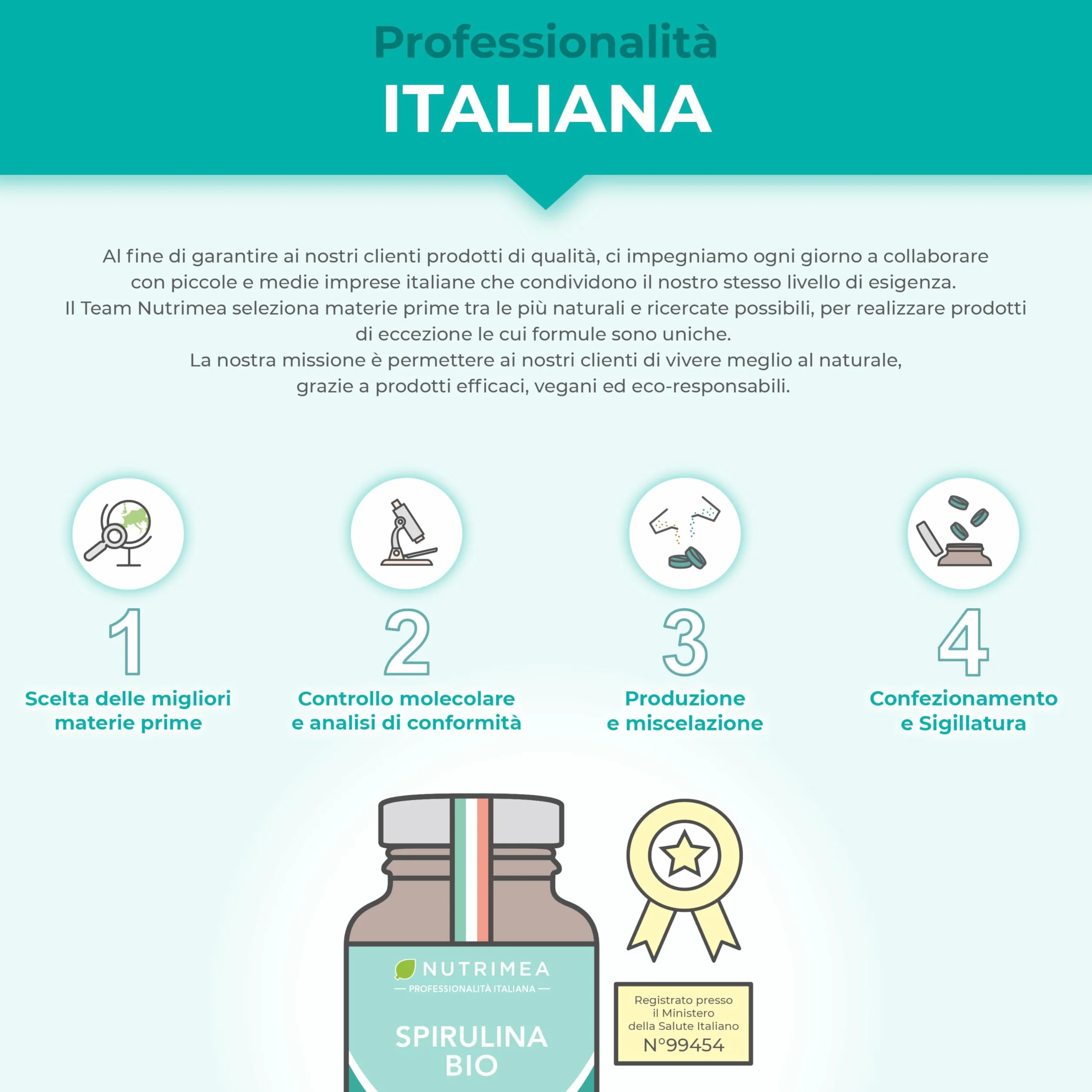 Spirulina Biologica Pura 540 Compresse 1500 mg Nutrimea