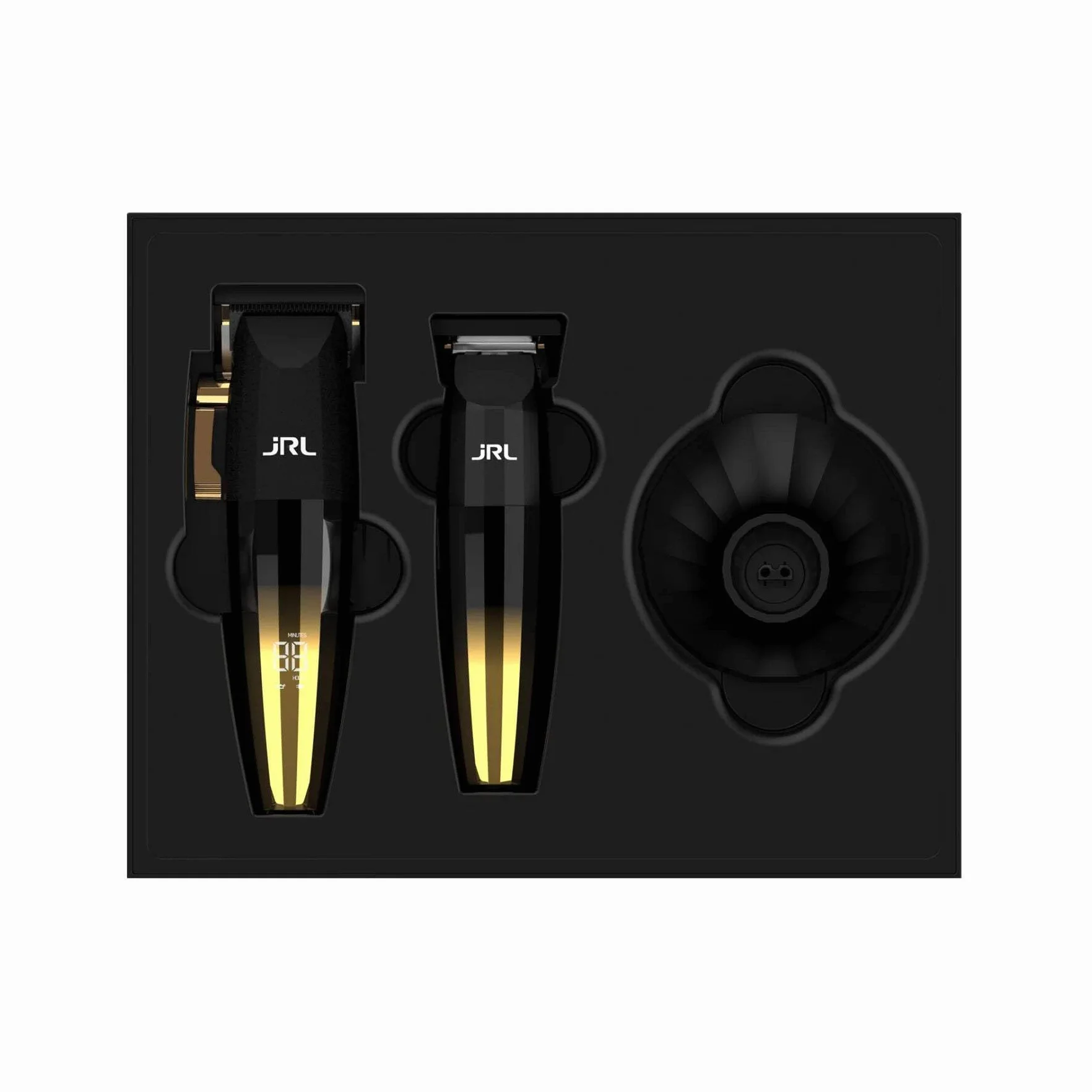 JRL FF2020 Limited Gold Collection – Clipper & Trimmer Cool Blade per la toelettatura degli uomini – ricaricabile con lame in acciaio inox o resistente