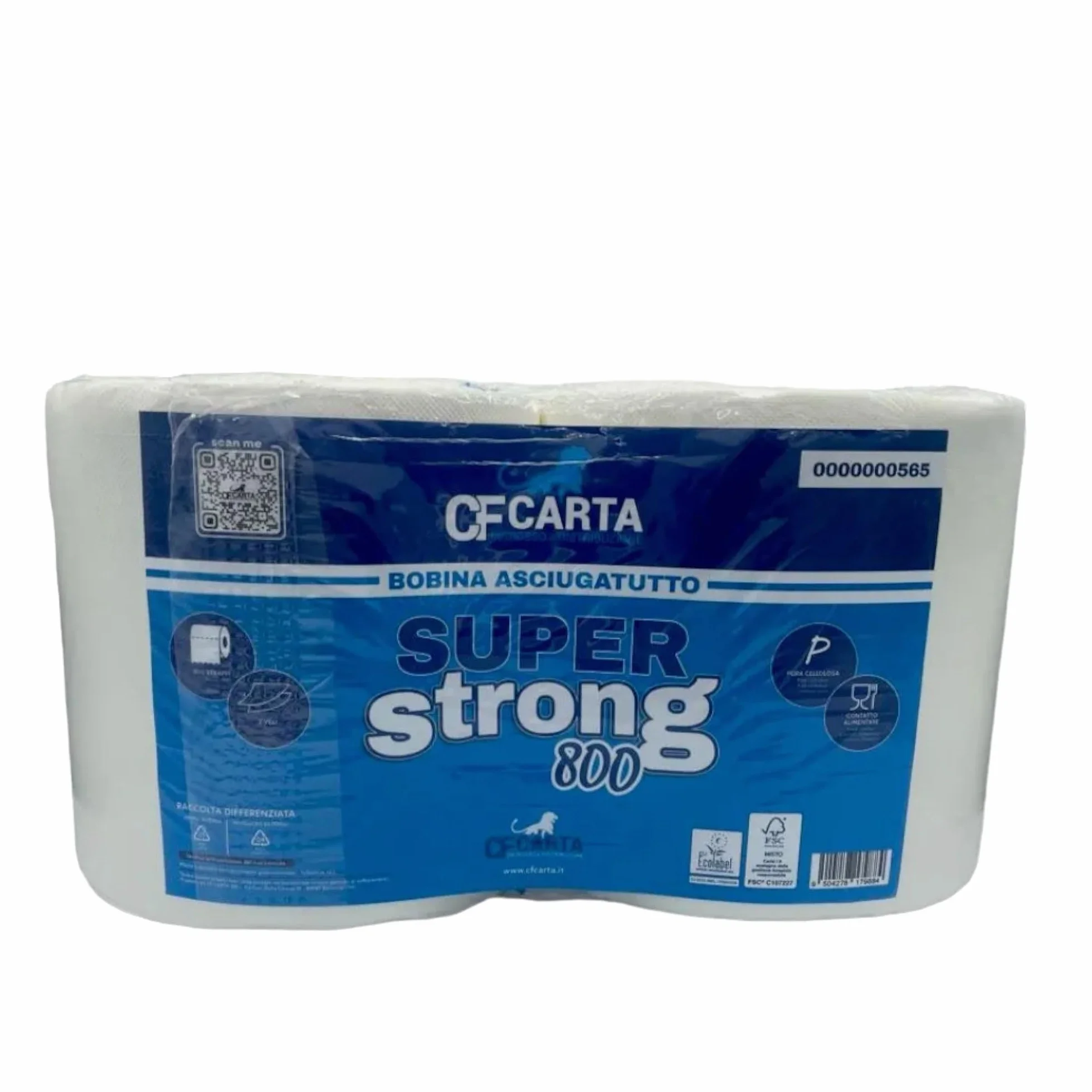 Carta rotoloni asciugatutto SuperStrong 800 2veli micro incollati 800 strappi