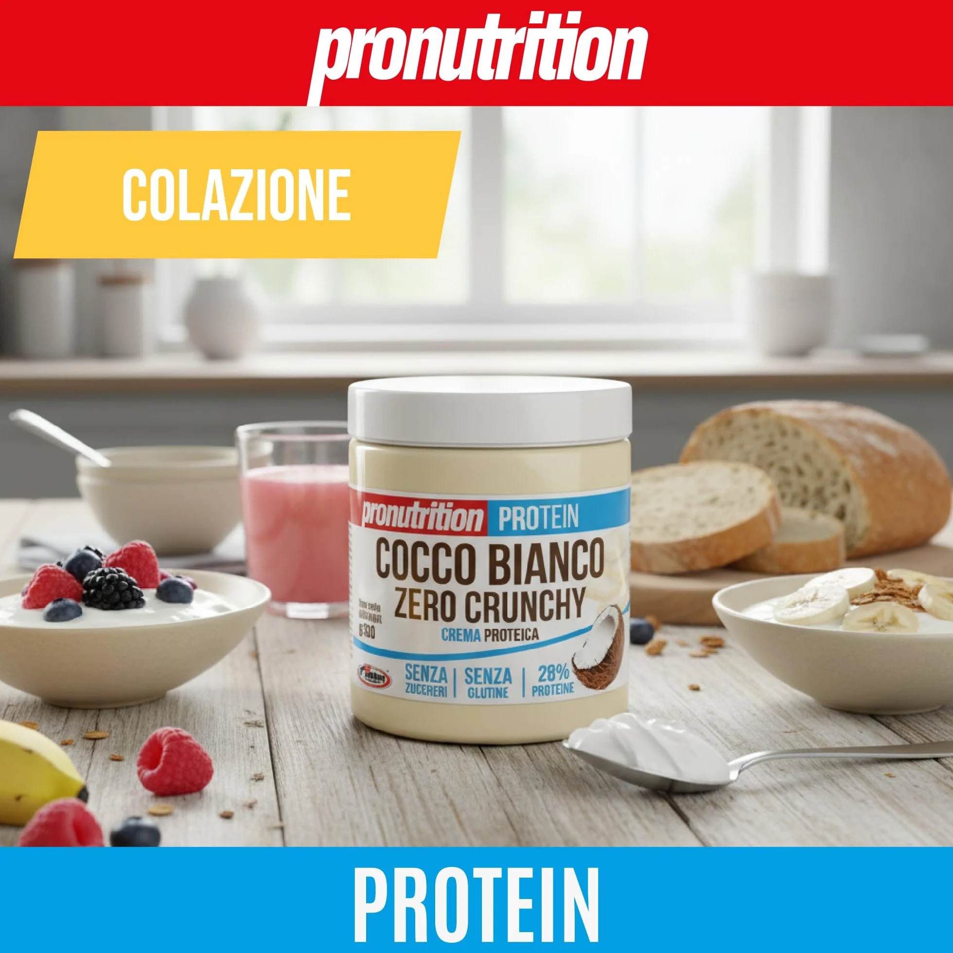 Pro Nutrition - Cocco Zero 350 grammi - Biancococco Crunchy