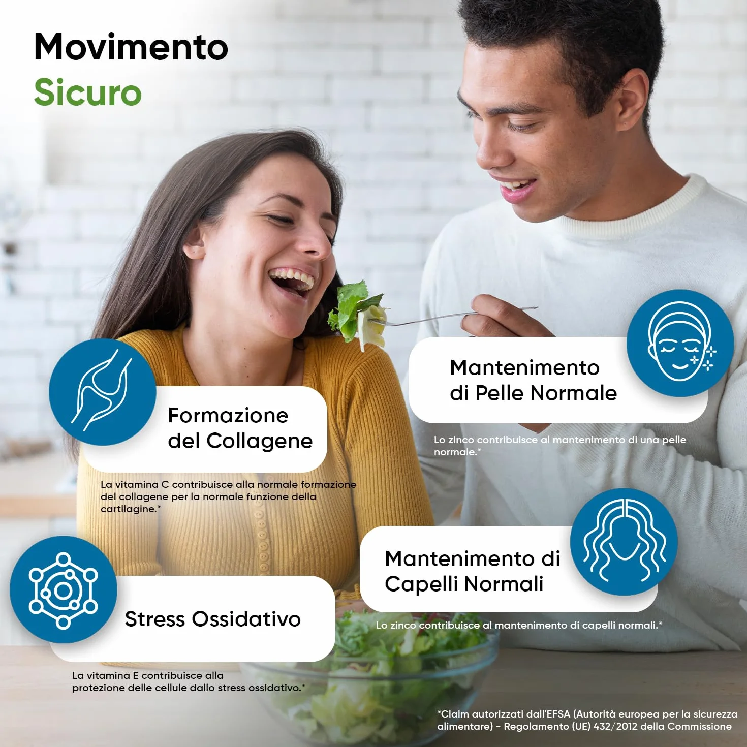 Collagene Vegano con Acido Ialuronico 180 Capsule, Vitamina C, Zinco, Resveratrolo, MSM, Rosa Canina, Lactobacillus Acidophilus