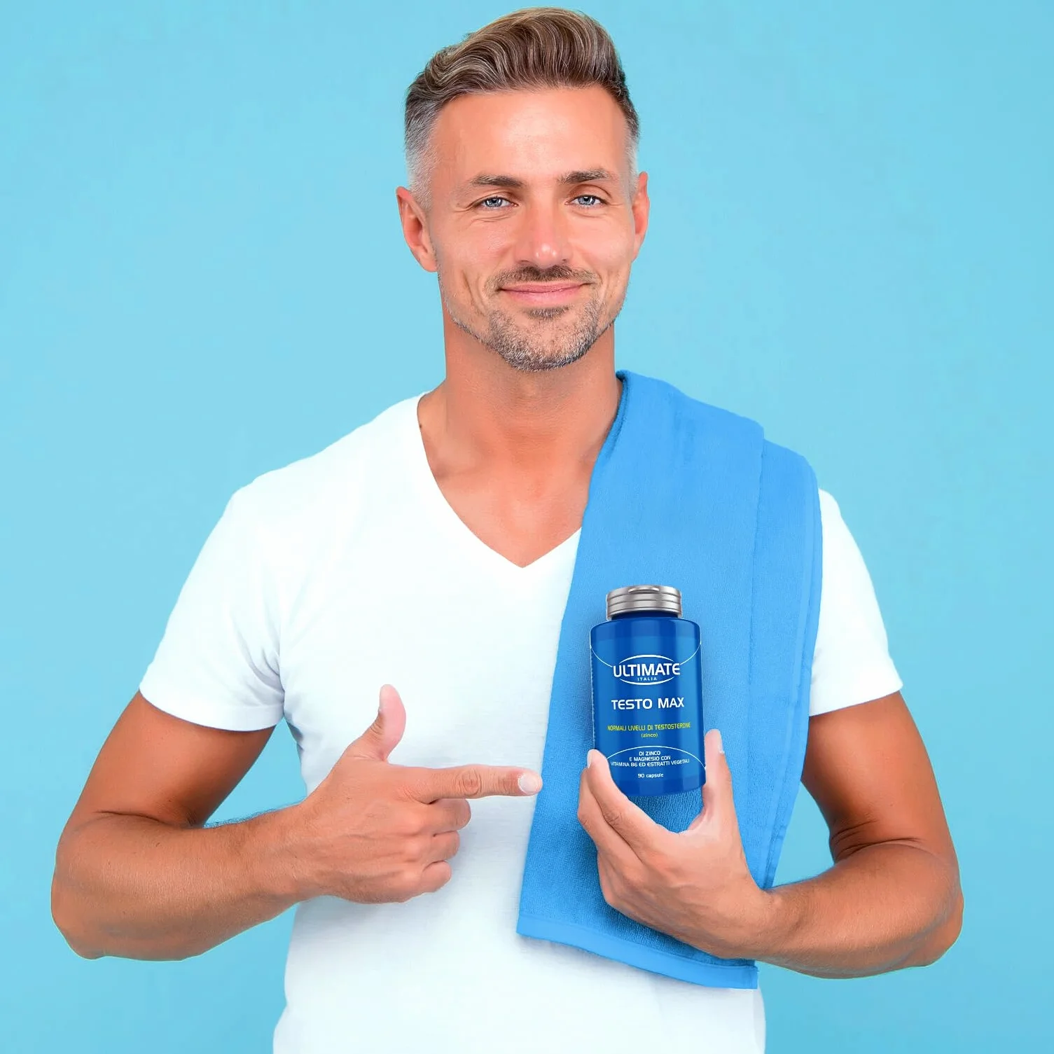 Testo Max - Integratore Per Forza, Potenza, Vigore – Stimola La Produzione Naturale Di Testosterone – Con Tribulus terrestris, Discorea, Fieno Greco, Zinco, Magnesio - 90 Capsule - Ultimate Italia