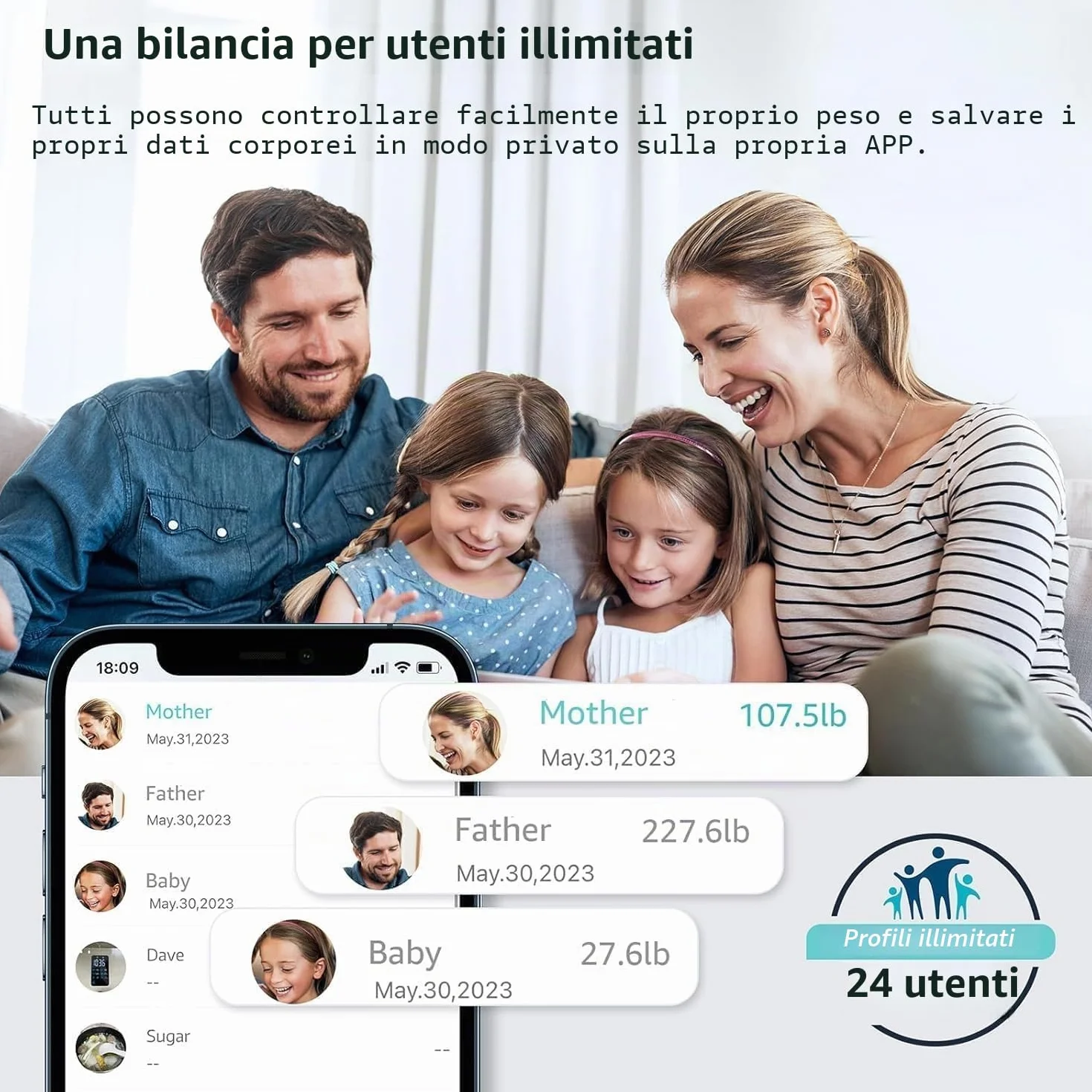 Posture Bilancia Pesapersone Digitale Smart da Bagno Analizza 13 Elementi Composizione Corporea Bluetooth BMI 180 kg Nero